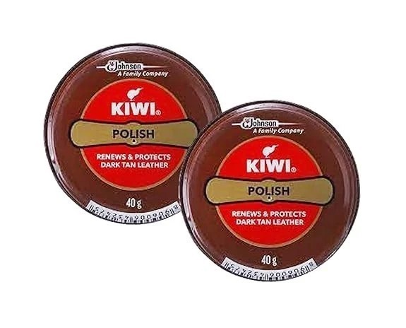 Kiwi Paste Shoe Polish – Dark Tan 40g (Pack of 2)
