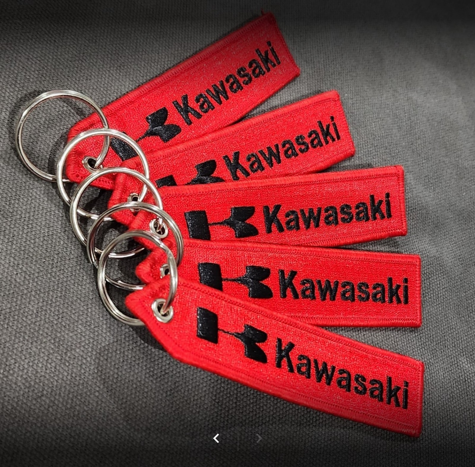 KAWASAKI Double Sided Keychain Patch High Quality Fabric Key Fob Moto keychain