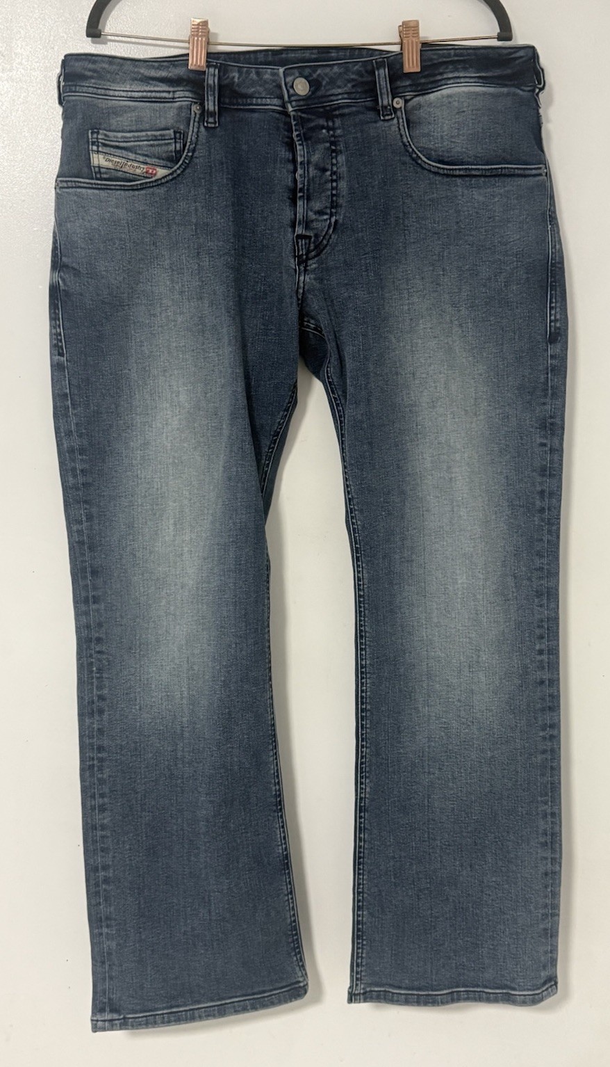 Diesel 2007 Zatiny Slim Bootcut Jeans RE021 Blue Mens Size 36/30 Button Fly