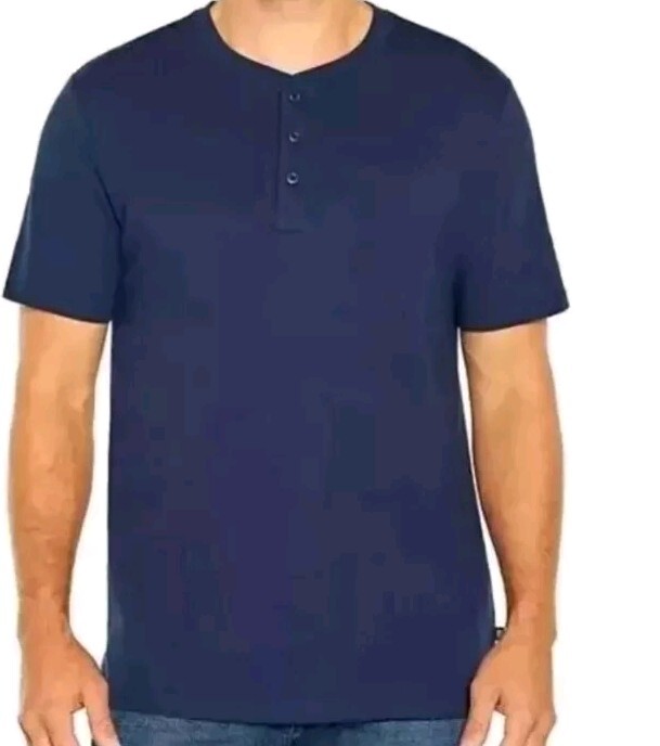 GAP Men’s Soft Slub Henley T-shirt (Size Small) Navy Blue Tee MSRP $34.95
