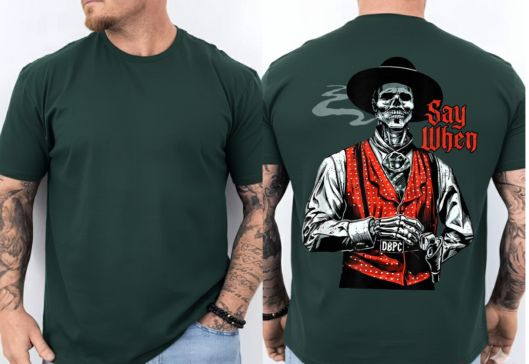 Skull Say When Funny Skeleton Lover ON BACK T-Shirt