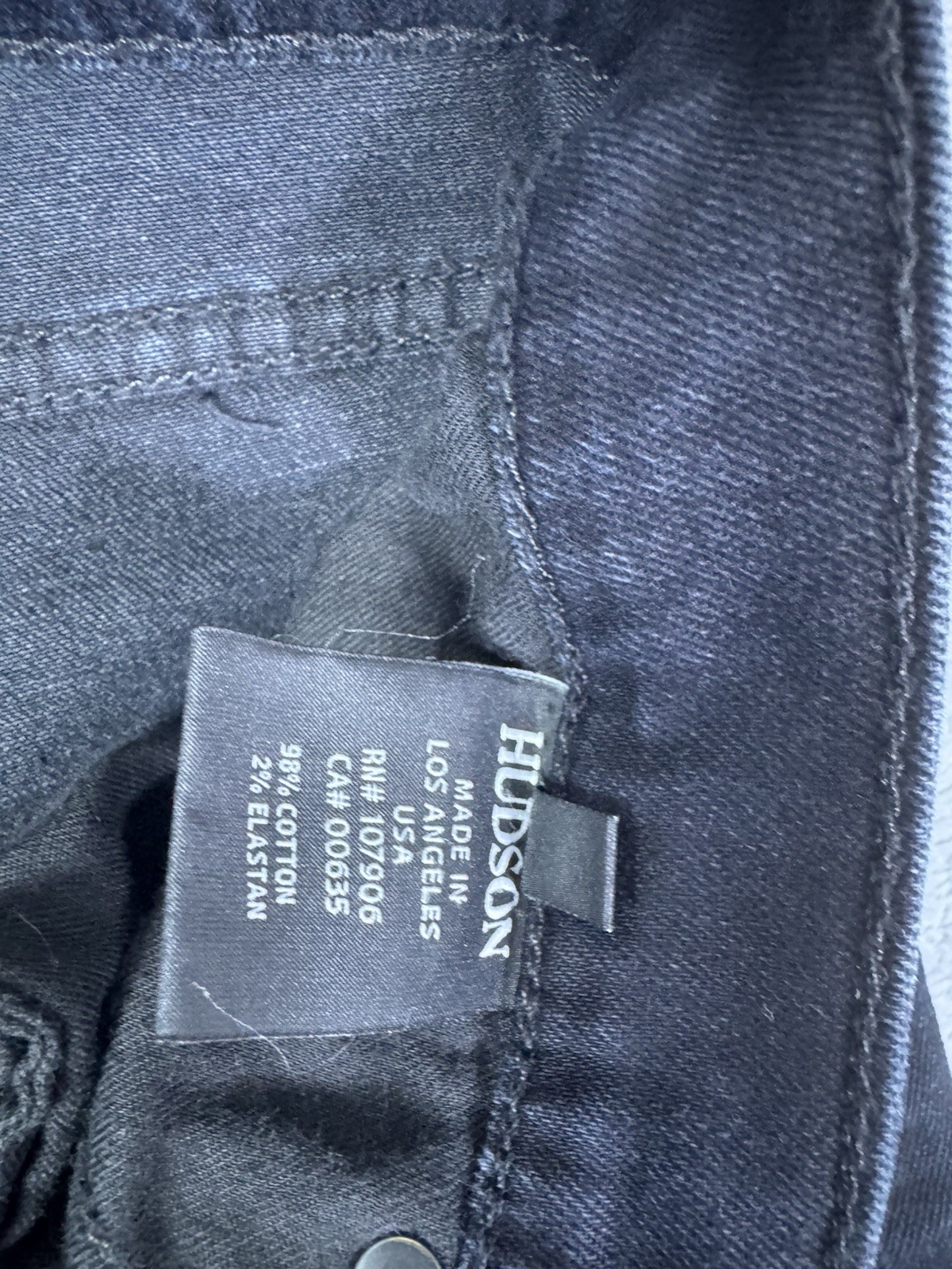 Hudson Jeans Women’s Black Denim Colette Mid Rise Straight Leg Jeans Waist 28