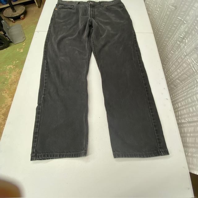 Levi’s 505 Regular Fit Jeans Mens 36×30 Black Denim Straight Leg Cotton