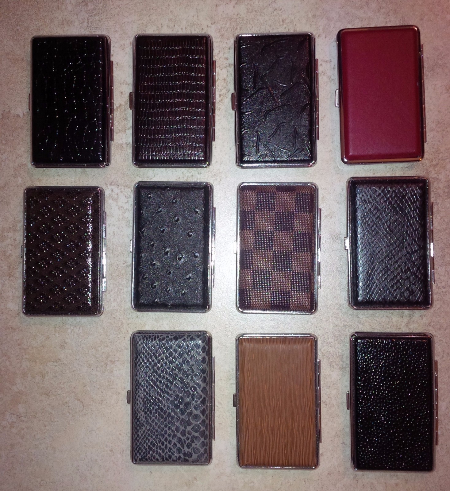 ONE Leather Metal Cigarette Case 100’s / Cards & money holder (color & design)