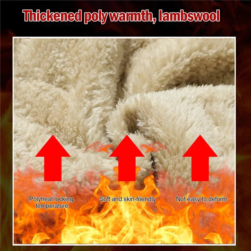 Winter Sweatwear Men Plush Thick Fleece Sweatpant Lambswool Thermal Trousers