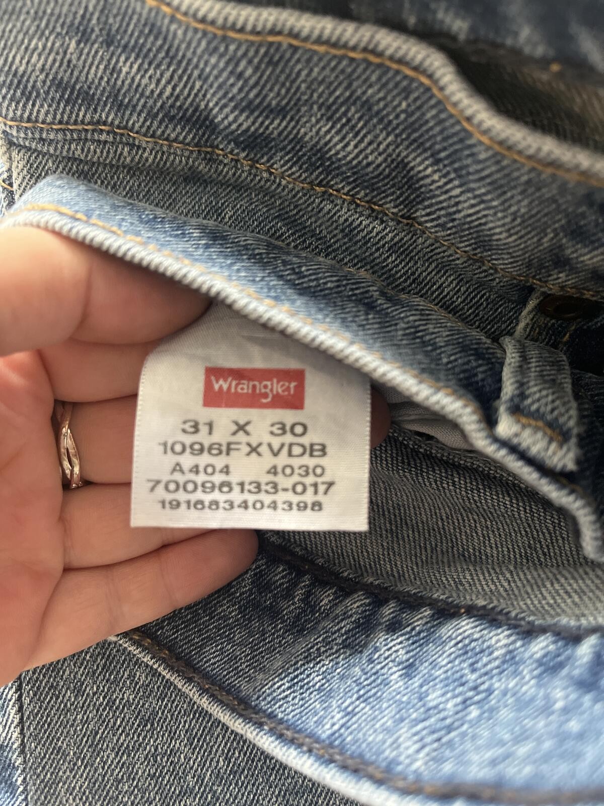 Wrangler Jean Blue Denim 31×30 Straight Leg Grade A #123