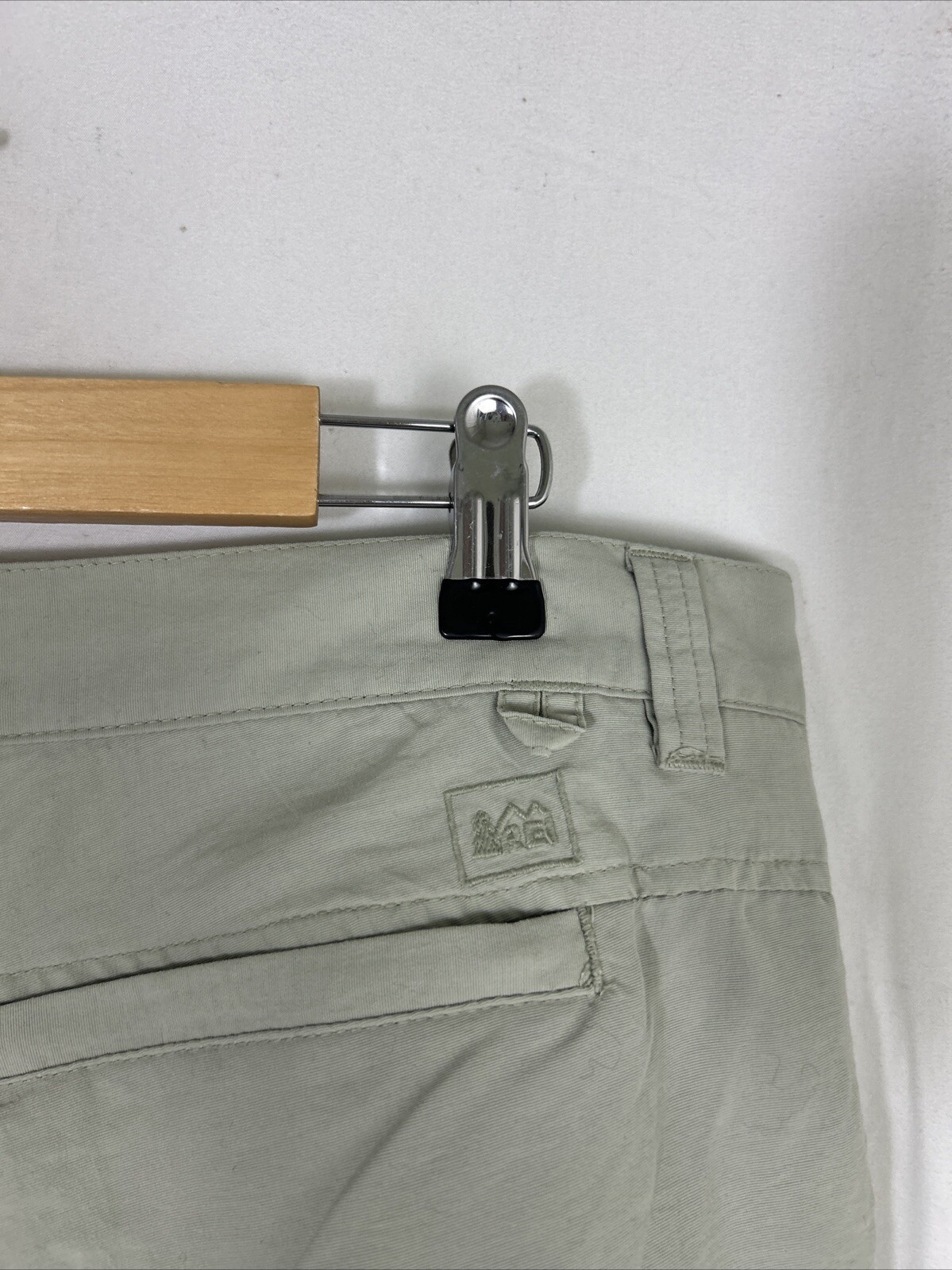 REI Mens 38×32 Beige Hiking Pants Nylon Polyester Cotton Lightweight