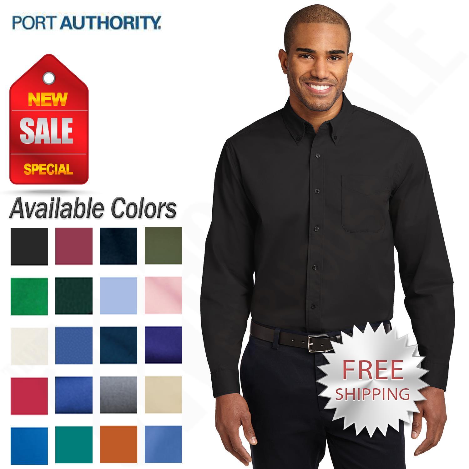 Port Authority Long Sleeve Button Down collar Easy Care Shirt S608