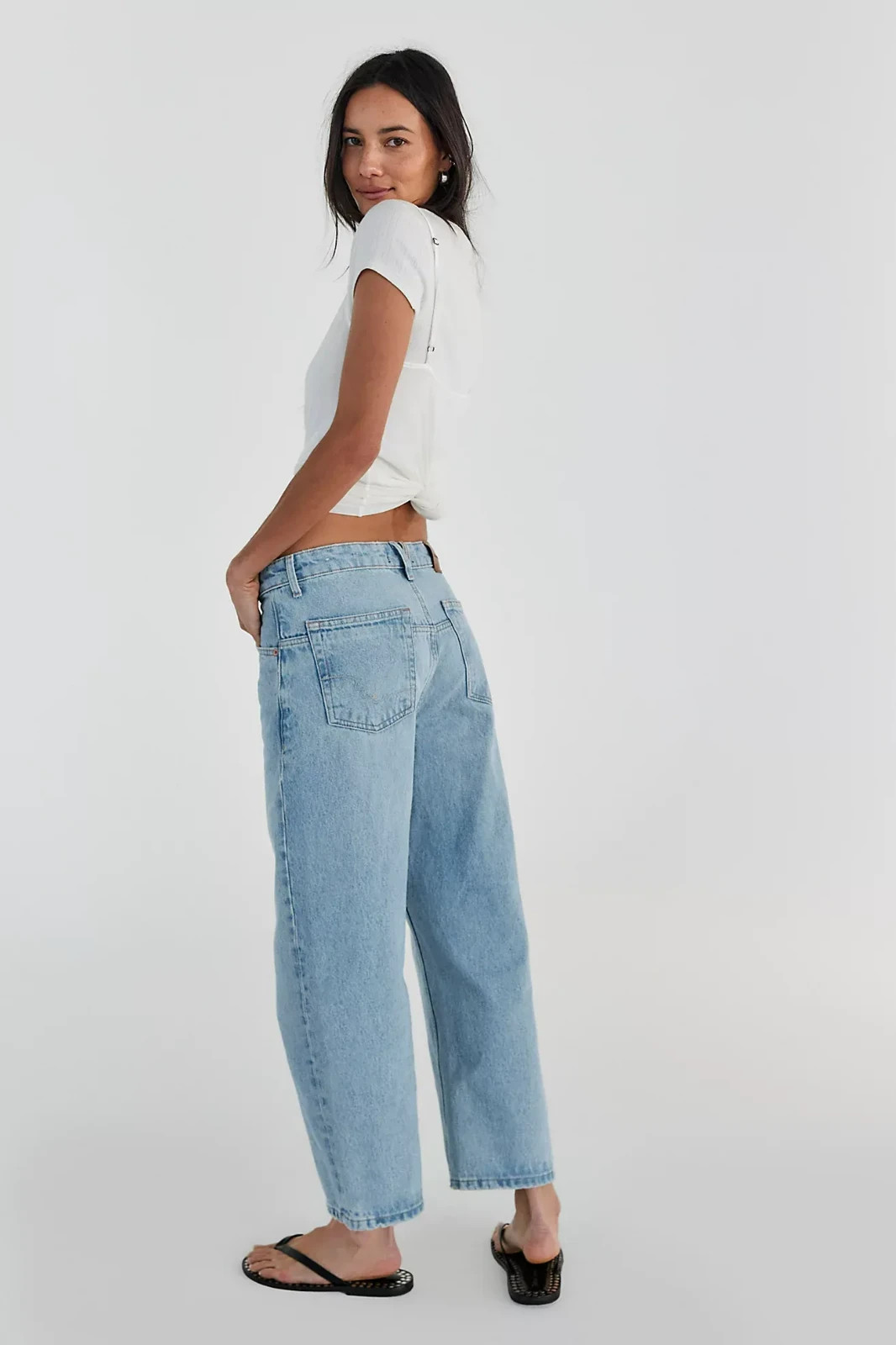Freepeople – We The Free Moxie Pull-On Barrel Jeans – Discount