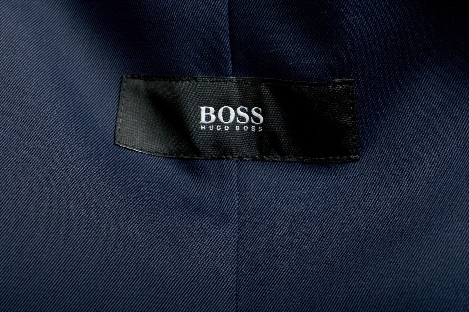 Hugo Boss Men’s “Sevis” Slim Fit 100% Cotton Navy Blue Two Button Blazer