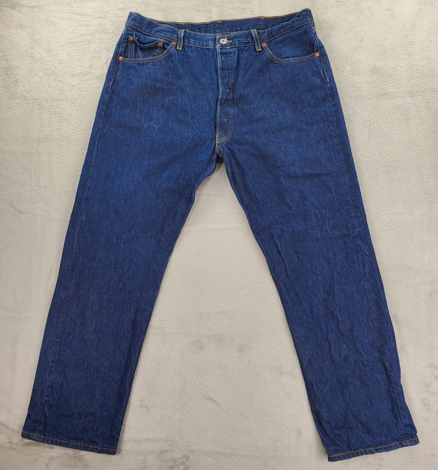 Levi’s 501xx Men’s Original Shrink to Fit Button Fly Jeans Straight Blue 42×34
