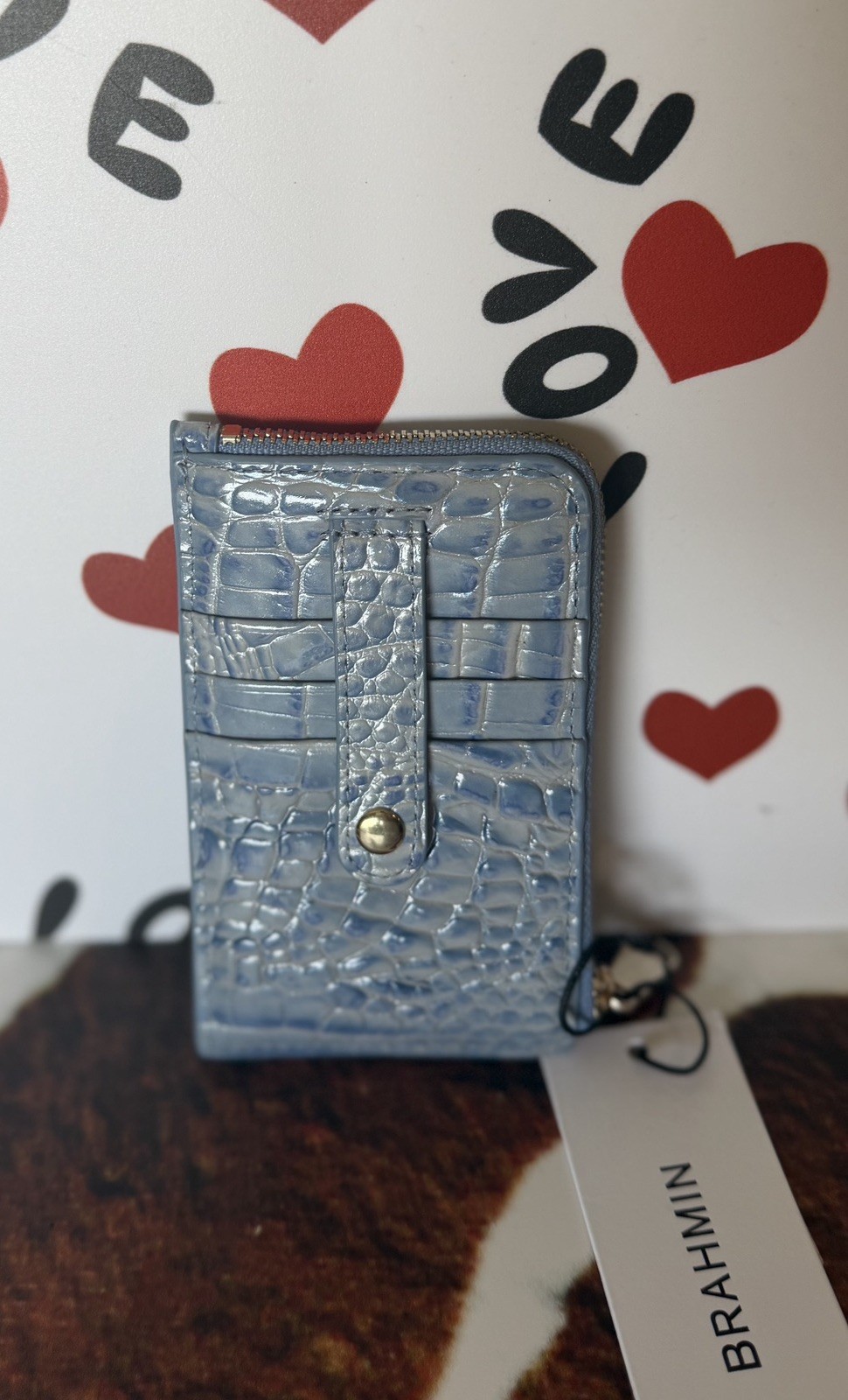 BRAHMIN LENNON HEAVENLY BLUE NWT WALLET
