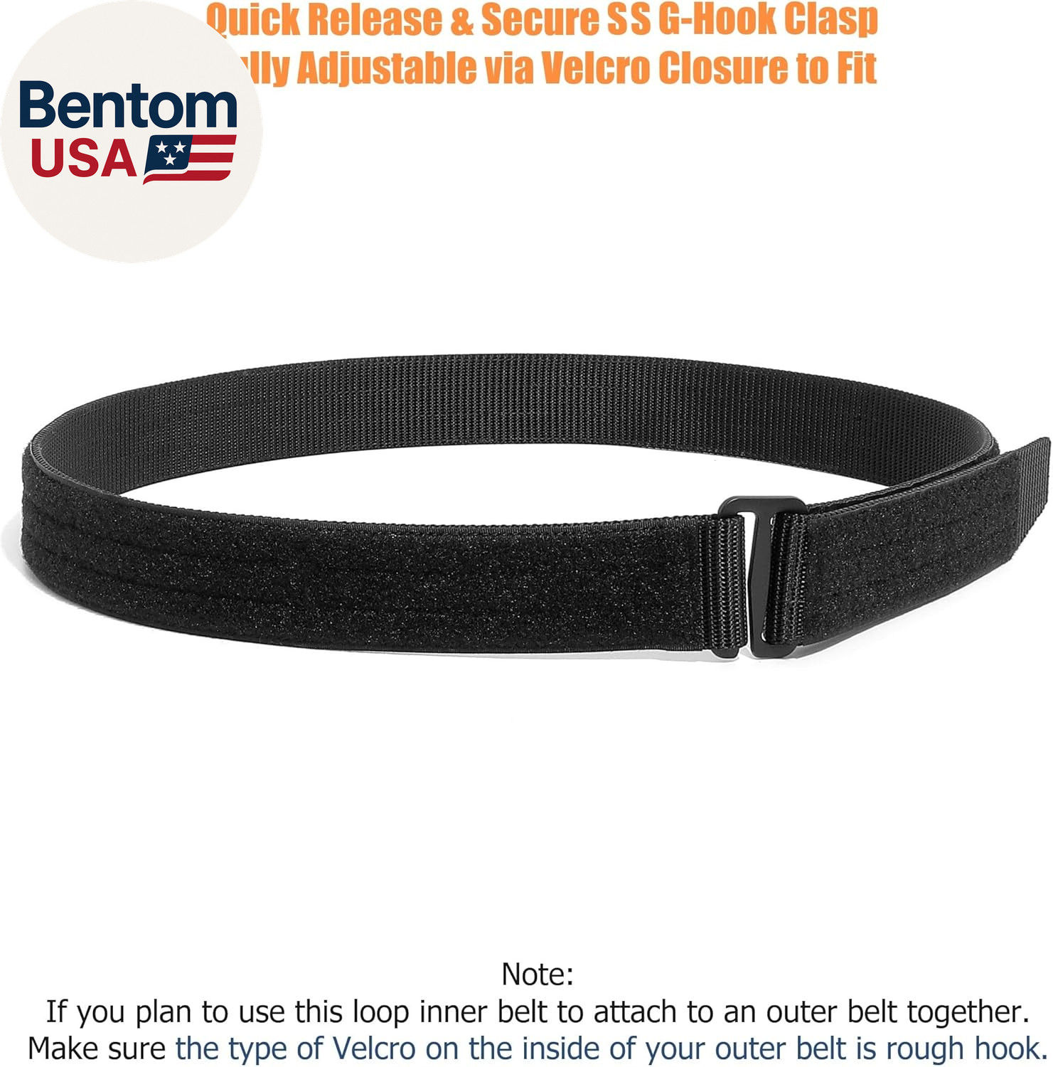 Duty Inner Belt Loop/Hook Liner Simple EDC Stiff Nylon Gun Belt Men Concealed Ca