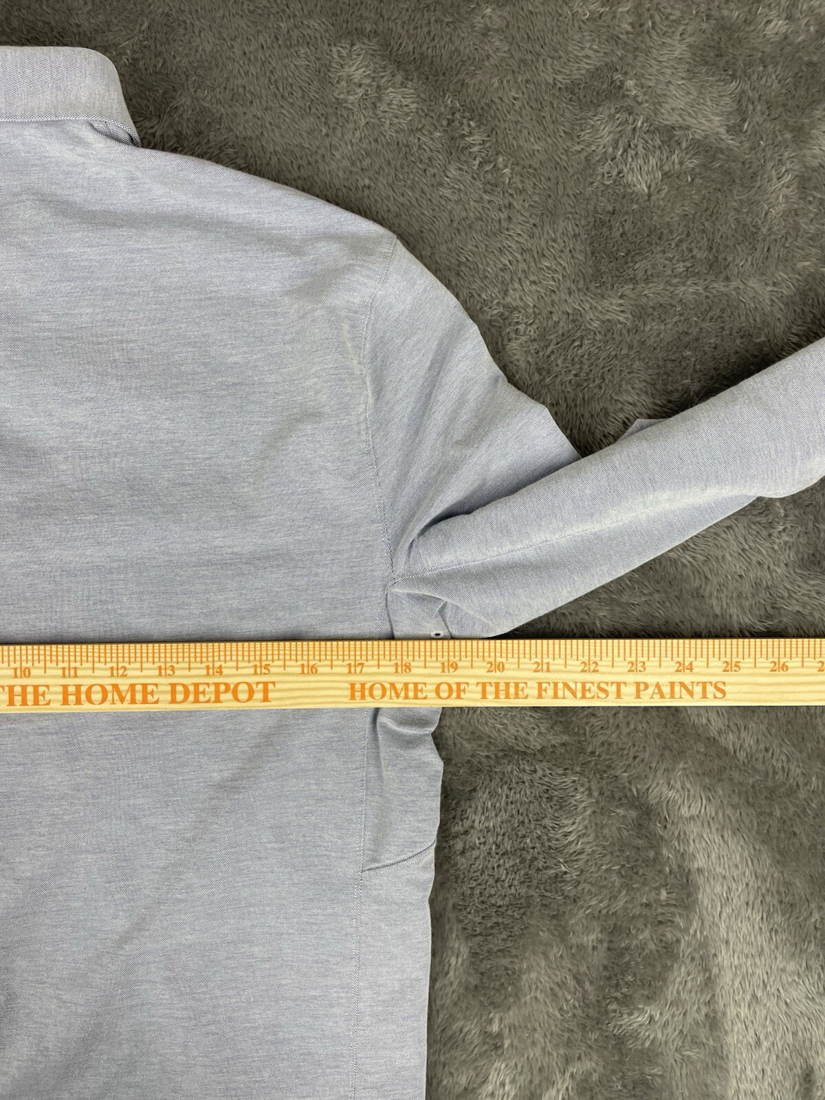 Lululemon Commission Shirt Mens Medium Harbor Blue Button Up Zip Pocket