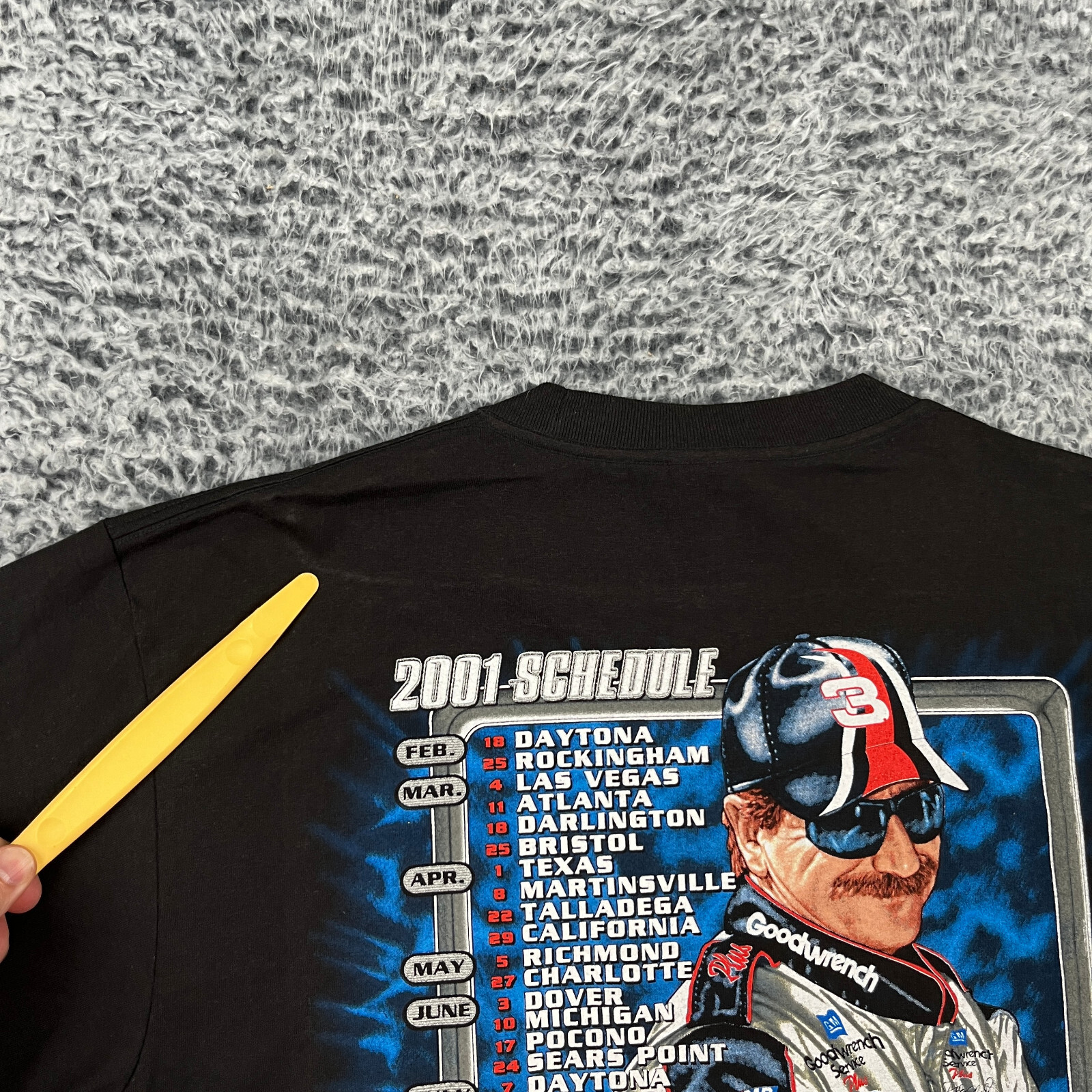 Vintage Lee Dale Earnhardt Shirt Mens Large Black 2001 NASCAR Winston Cup Racing