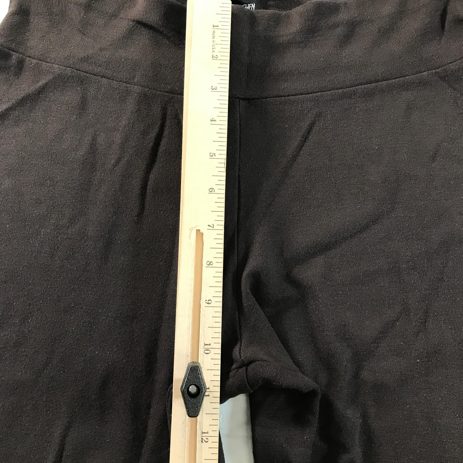 Ronen Chen Dress Pants Womens 3 Brown Knit Cropped Wide Leg Relaxed Pull On