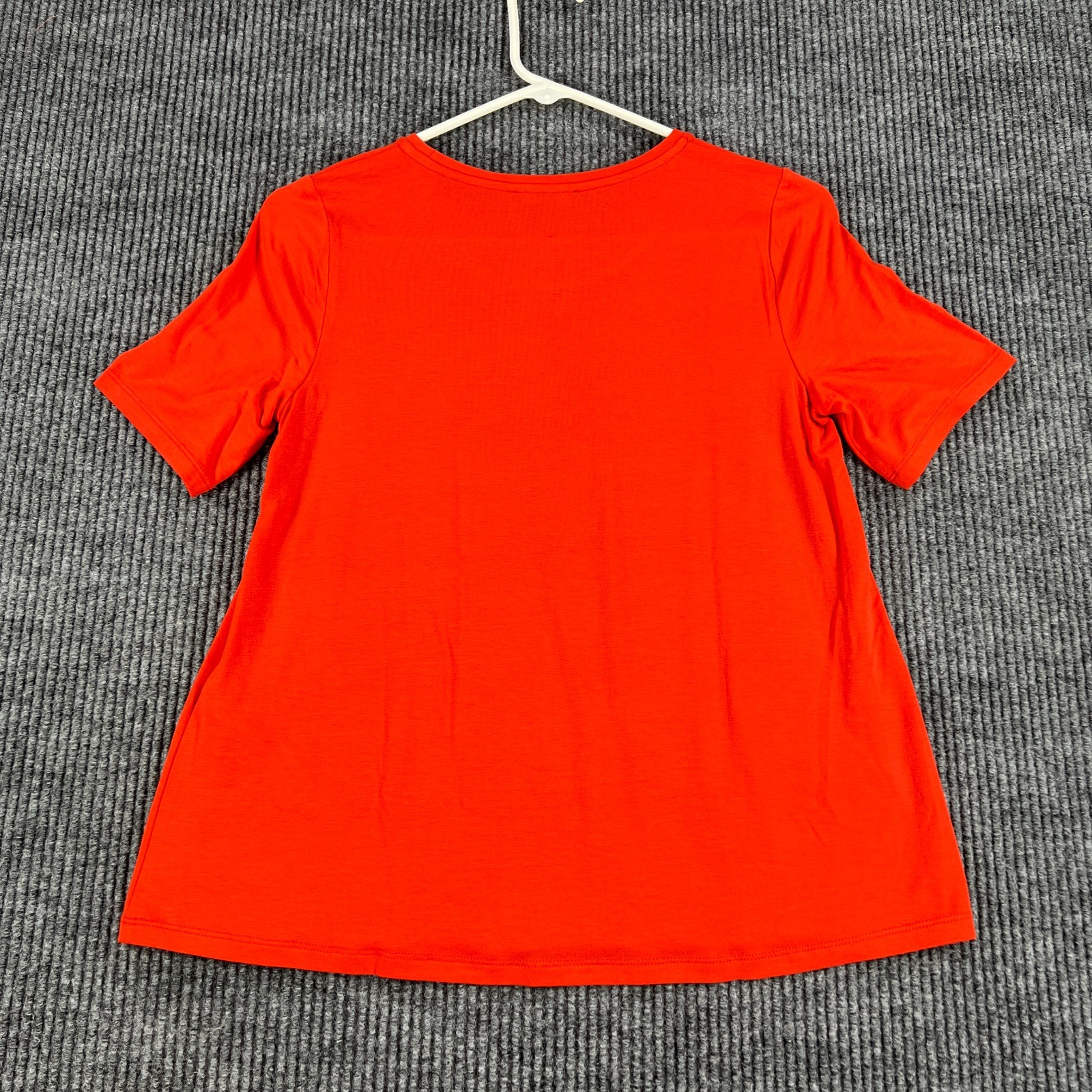 Eileen Fisher Shirt Womens 2XS XXS Orange Short Sleeve Crew Soft Light New