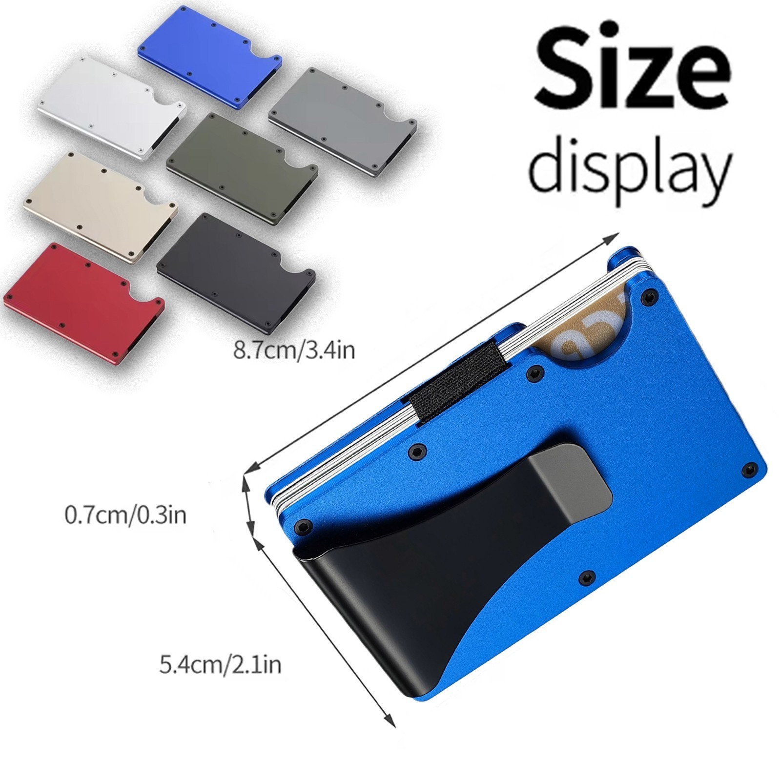 Leatherboss Men’s RFID Blocking Slim Money Clip Minimalist Wallet Card ID Holder