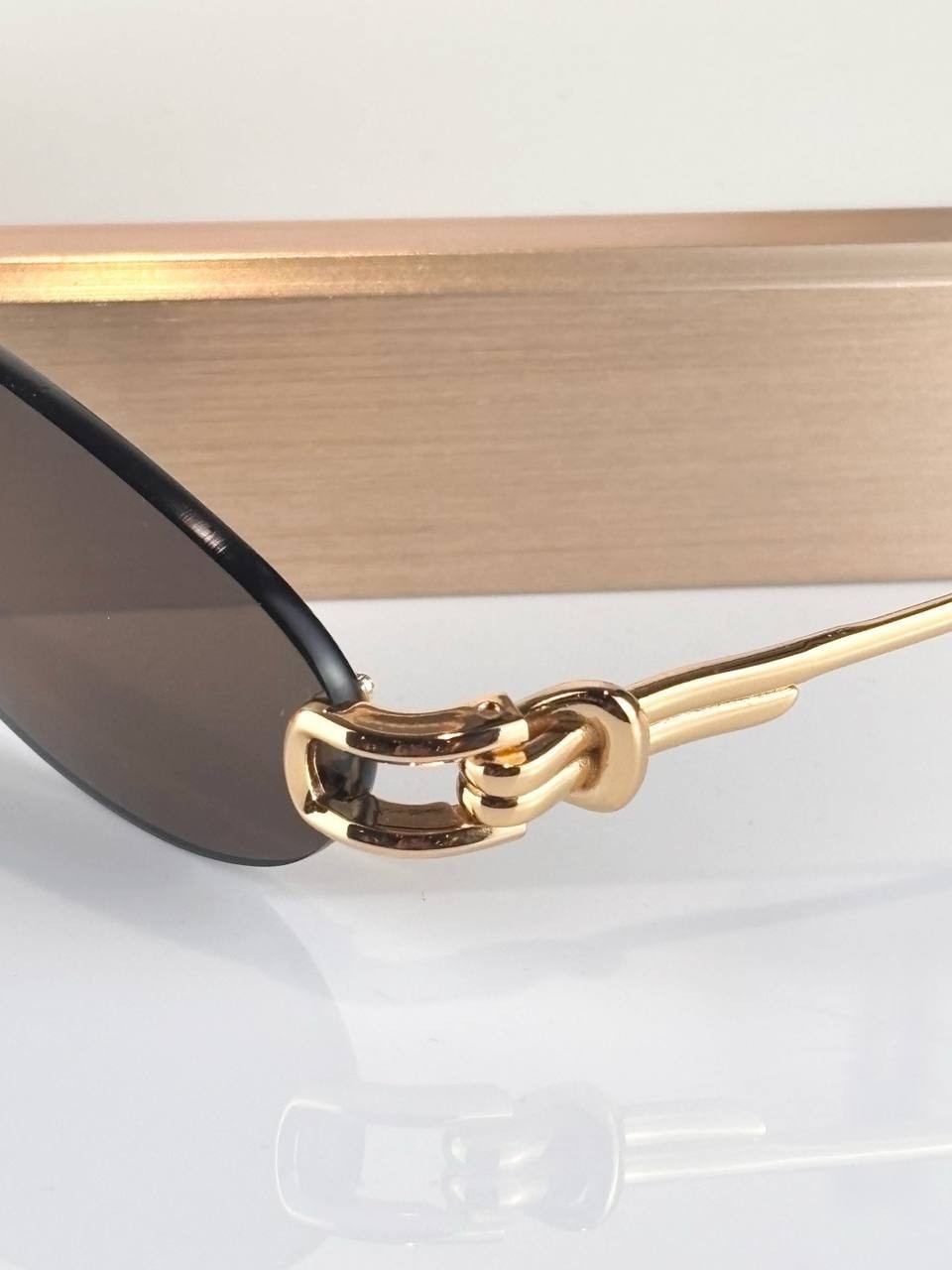 Sunglasses Gentle Monster Oval Rimless Sunglasses Gold Frame Bro