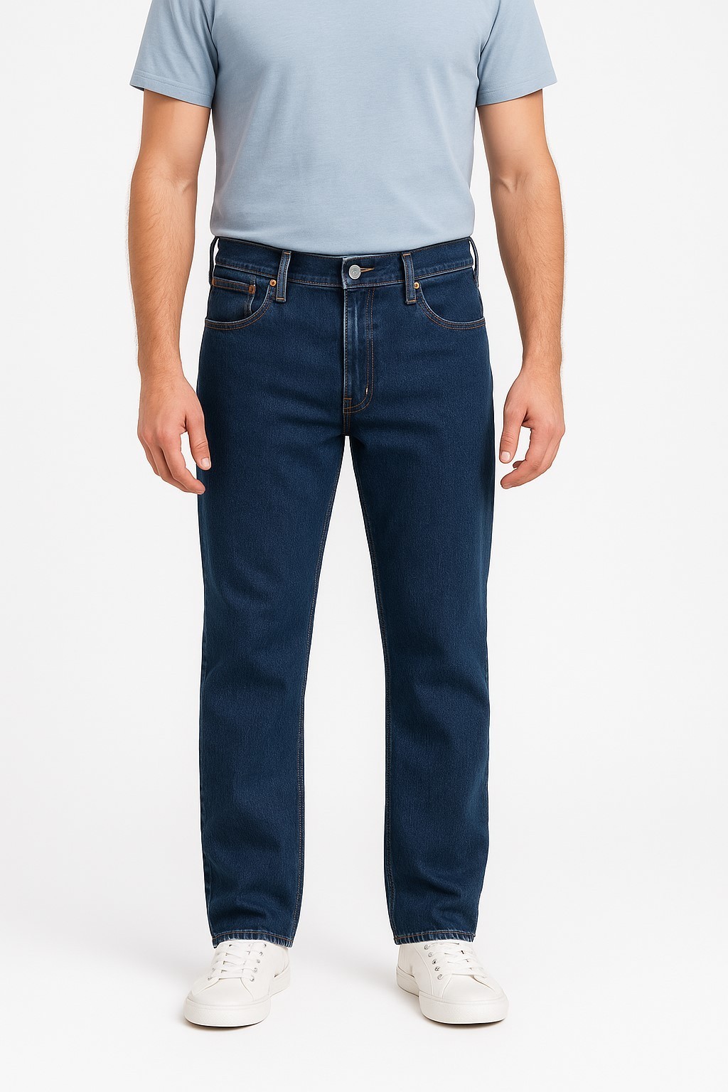 Levi’s Men’s 505 Dark Stonewash Regular Fit Straight Leg Jeans 38W 32L. NEW!!!