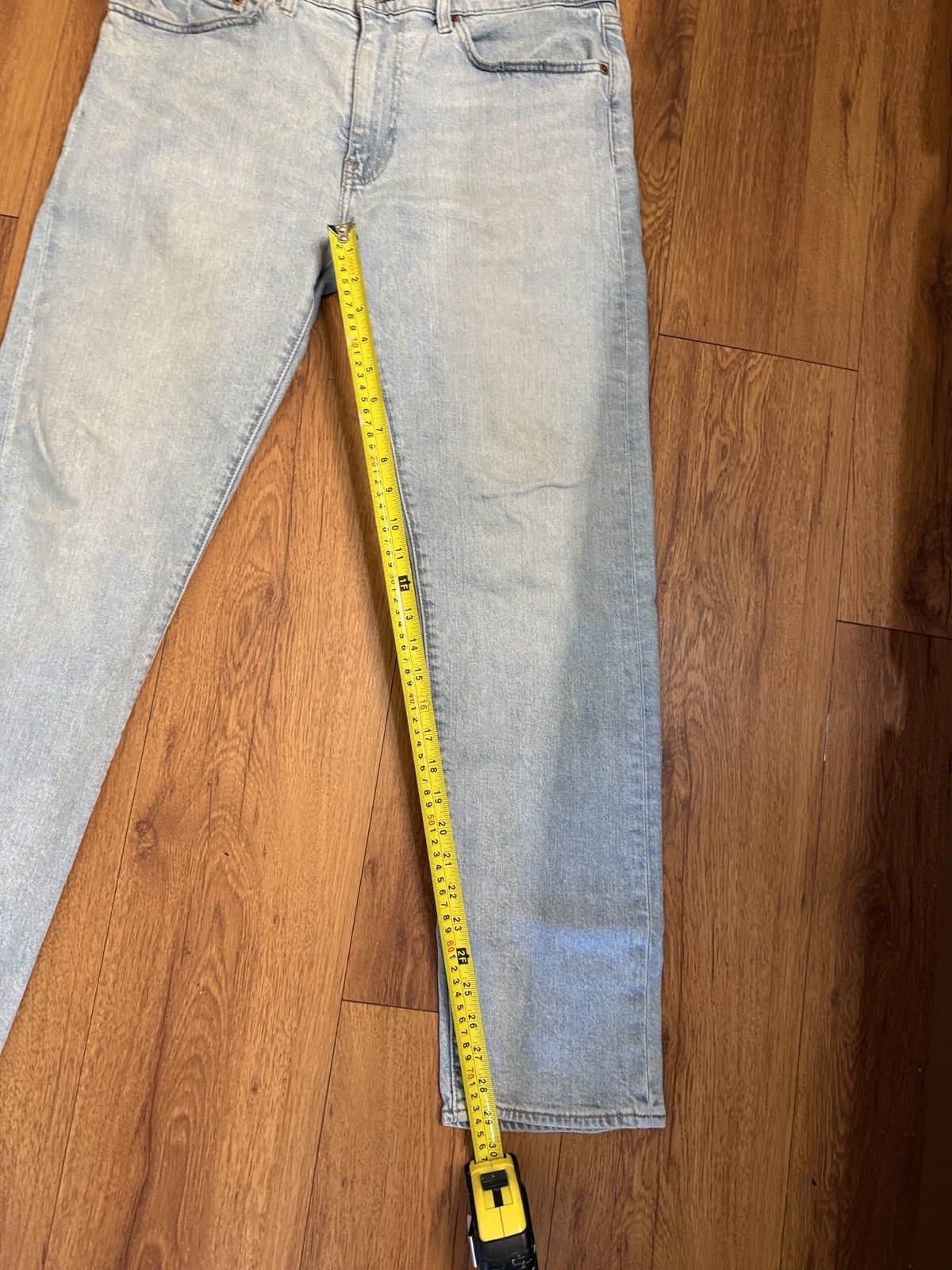 Levi’s Premium Men’s Light Wash Tapered Mid Rise Denim Big E zipper fly