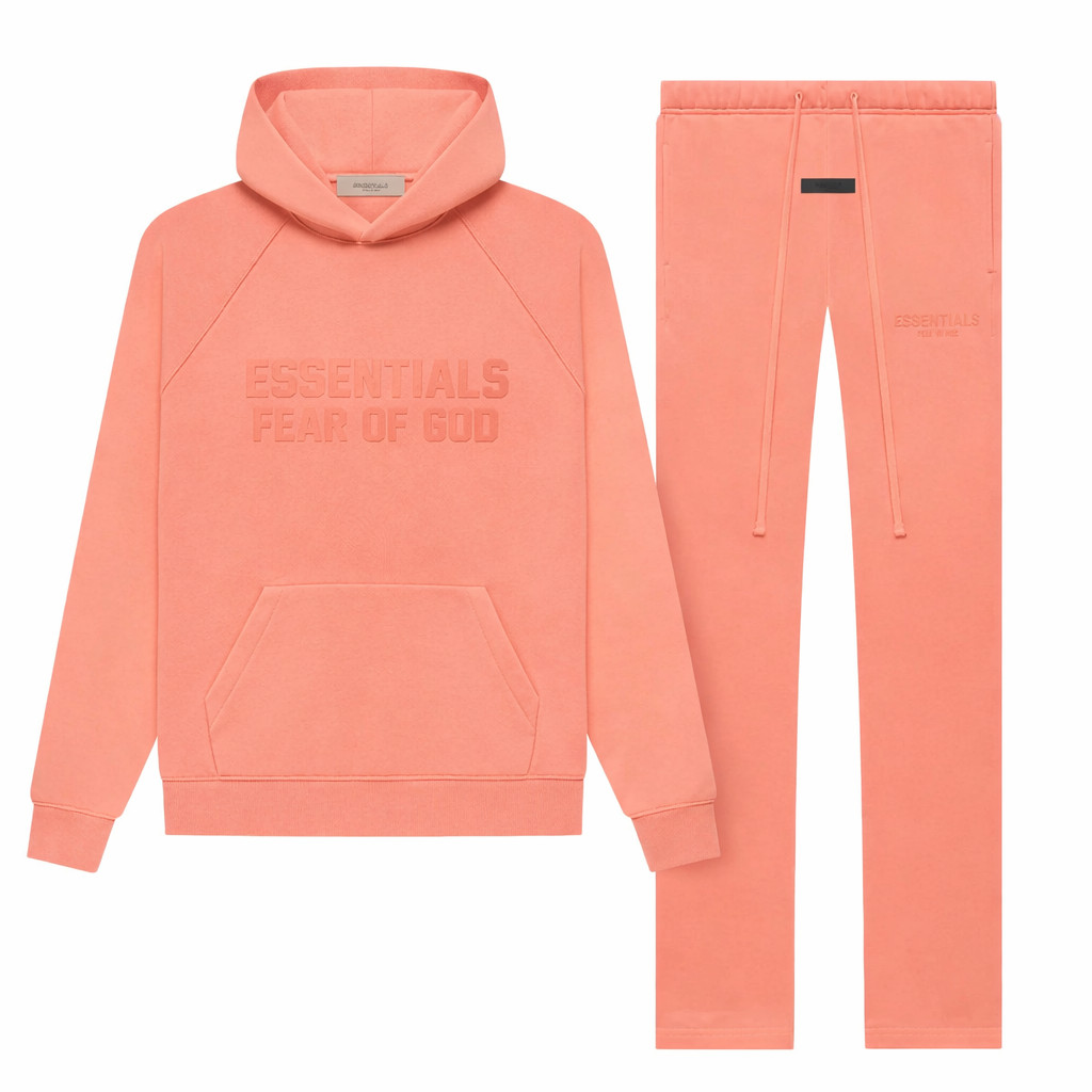 Essentials Coral Hoodie and Relaxed Pants Set – ALL SIZES – FREE SHIPPING