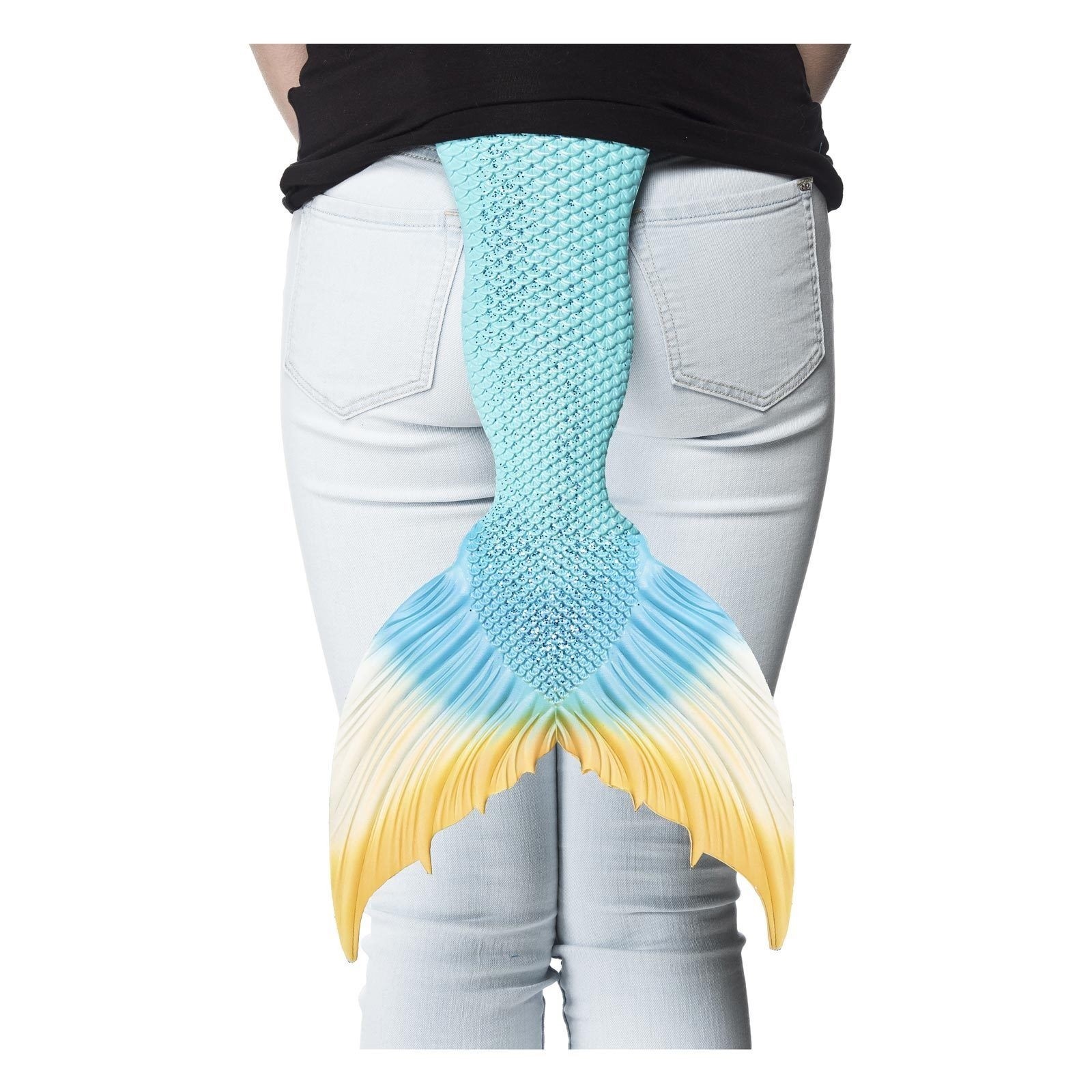 Adult Child Blue Glitter Little Mermaid Ariel Halloween Costume Clip-On Tail