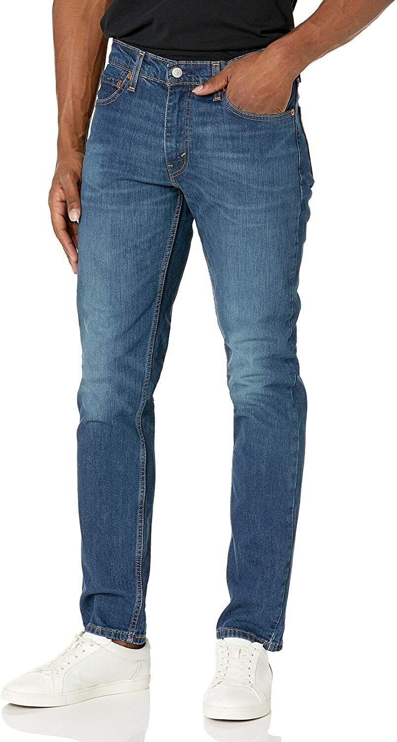 Levi’s 511 Men’s Slim Fit Stretch Sits Below Waist Jeans, Blue, Size 32X34