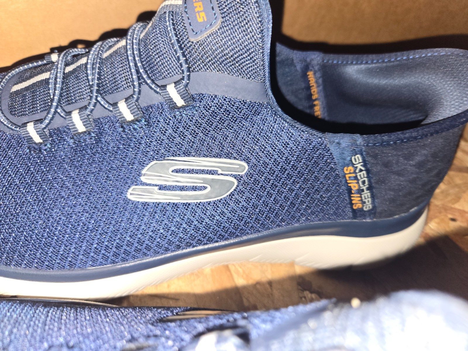 Skechers Hands Free Slip-ins Summits High Range Navy Blue Men’s 11.5 Wide Fit NE