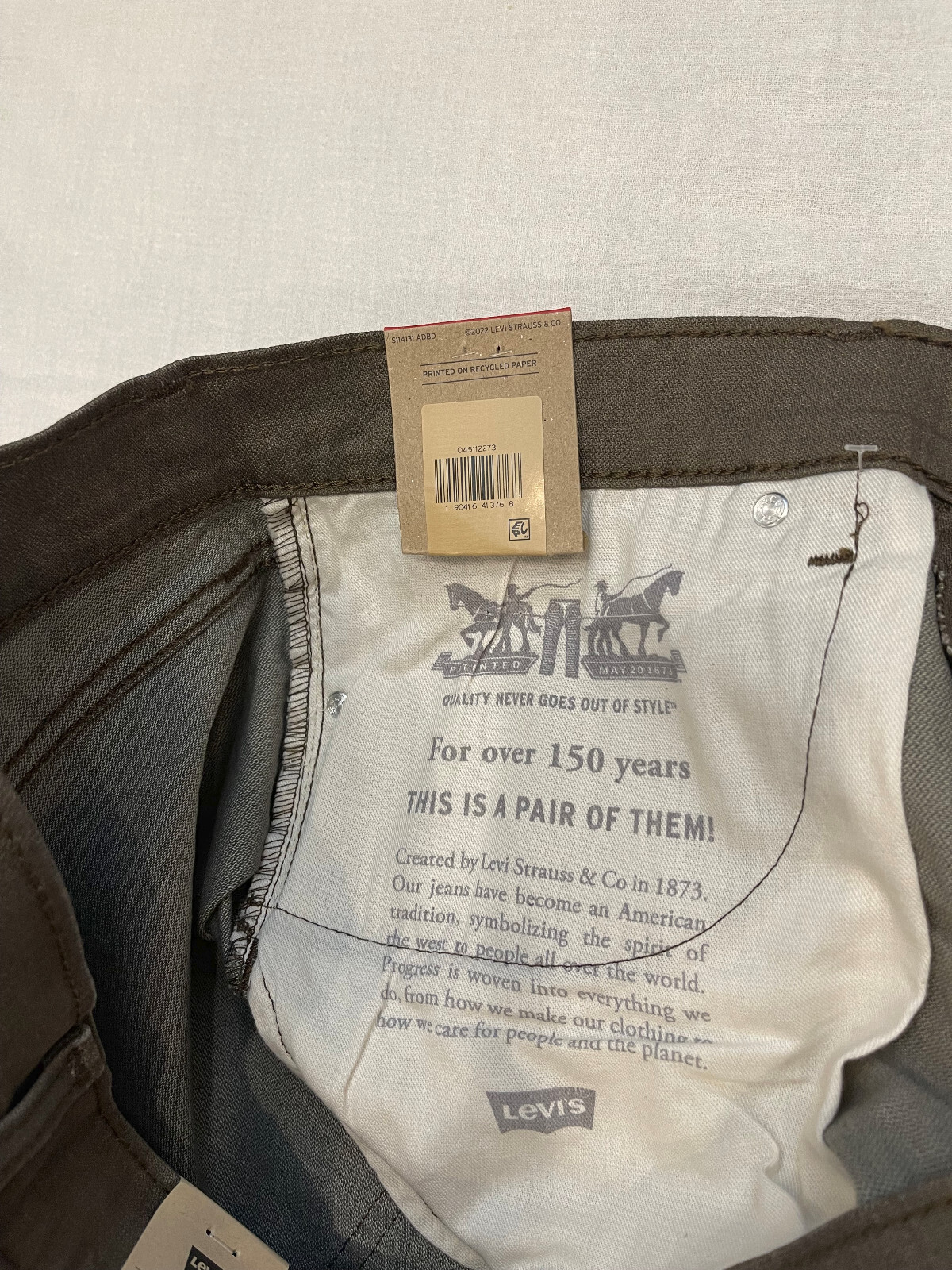 Levis 511 Slim Fit Stretch Mens Jeans 30,32,33,34,36,38 #2273 Olive Khaki-Brown
