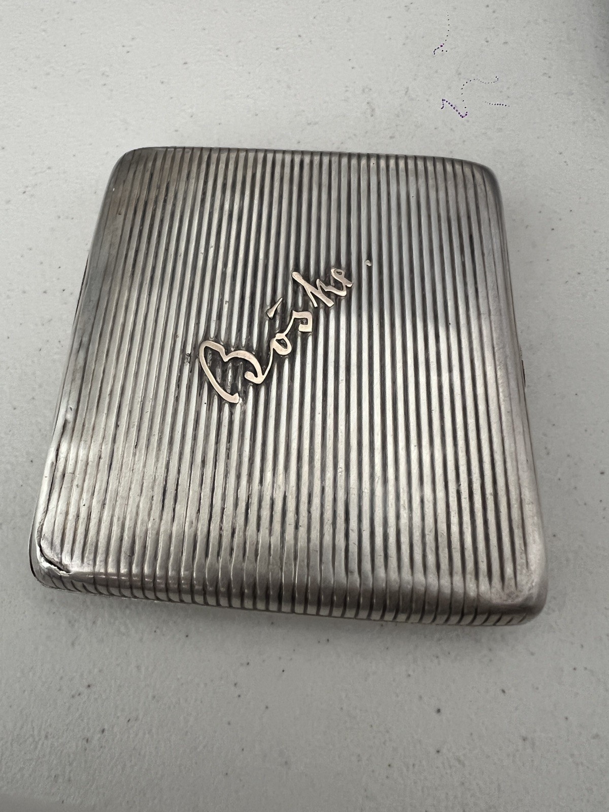 An Imperial Russian .84 Silver and 14k Gold Cigarette case. Fully Hallmarked