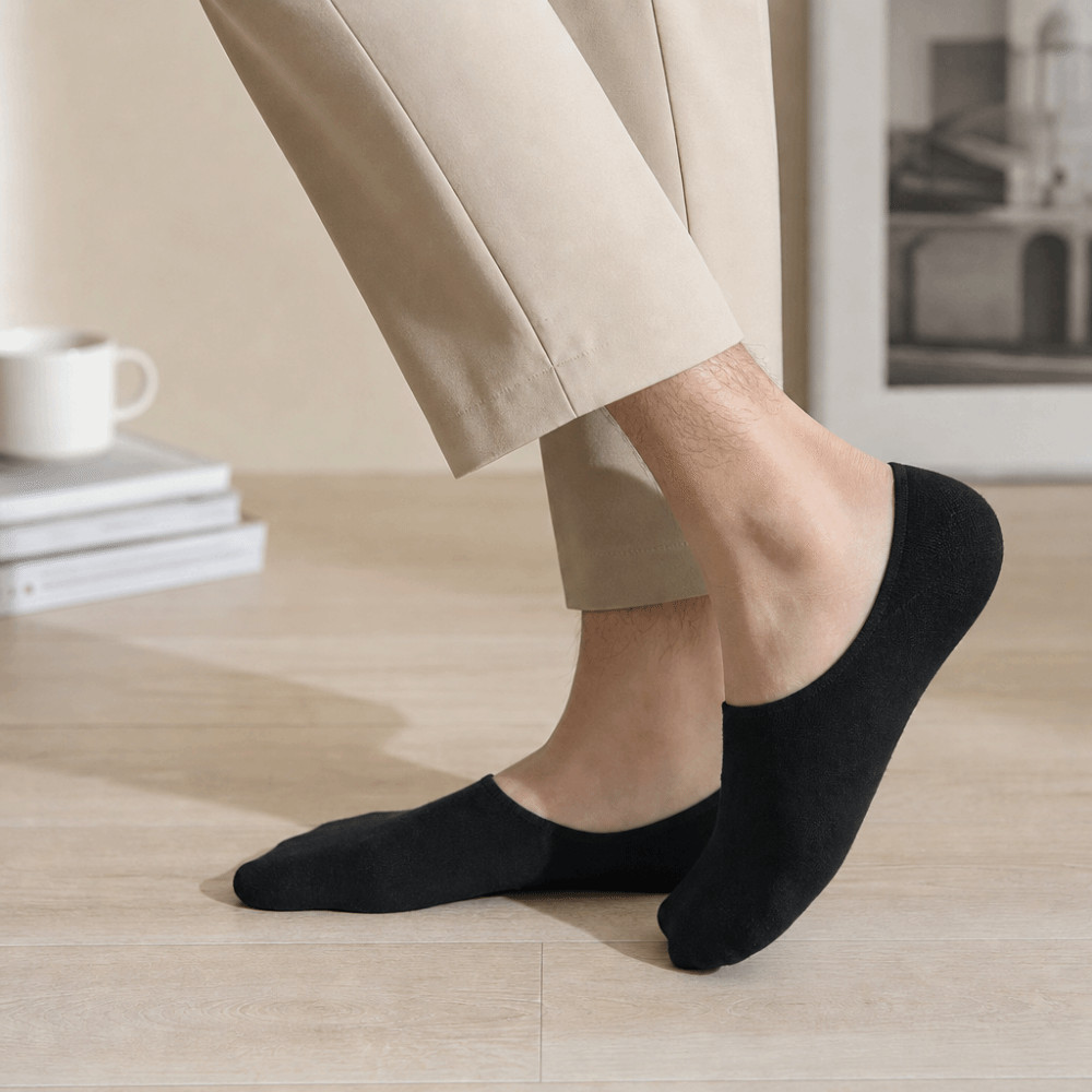 Breathable Men Boat Socks Pure Color Short Ankle Socks Invisible Socks Running