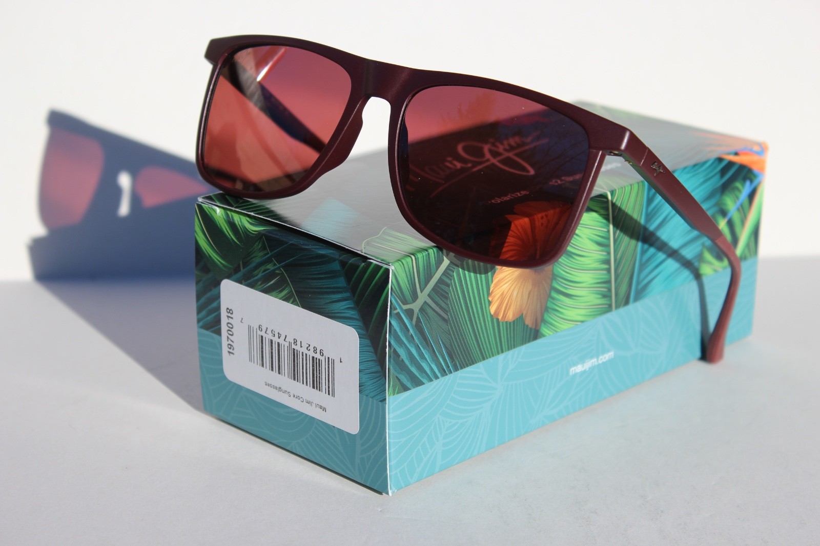 MAUI JIM Makamae POLARIZED Sunglasses R619-04 Matte Burgundy/Maui Rose NEW Italy