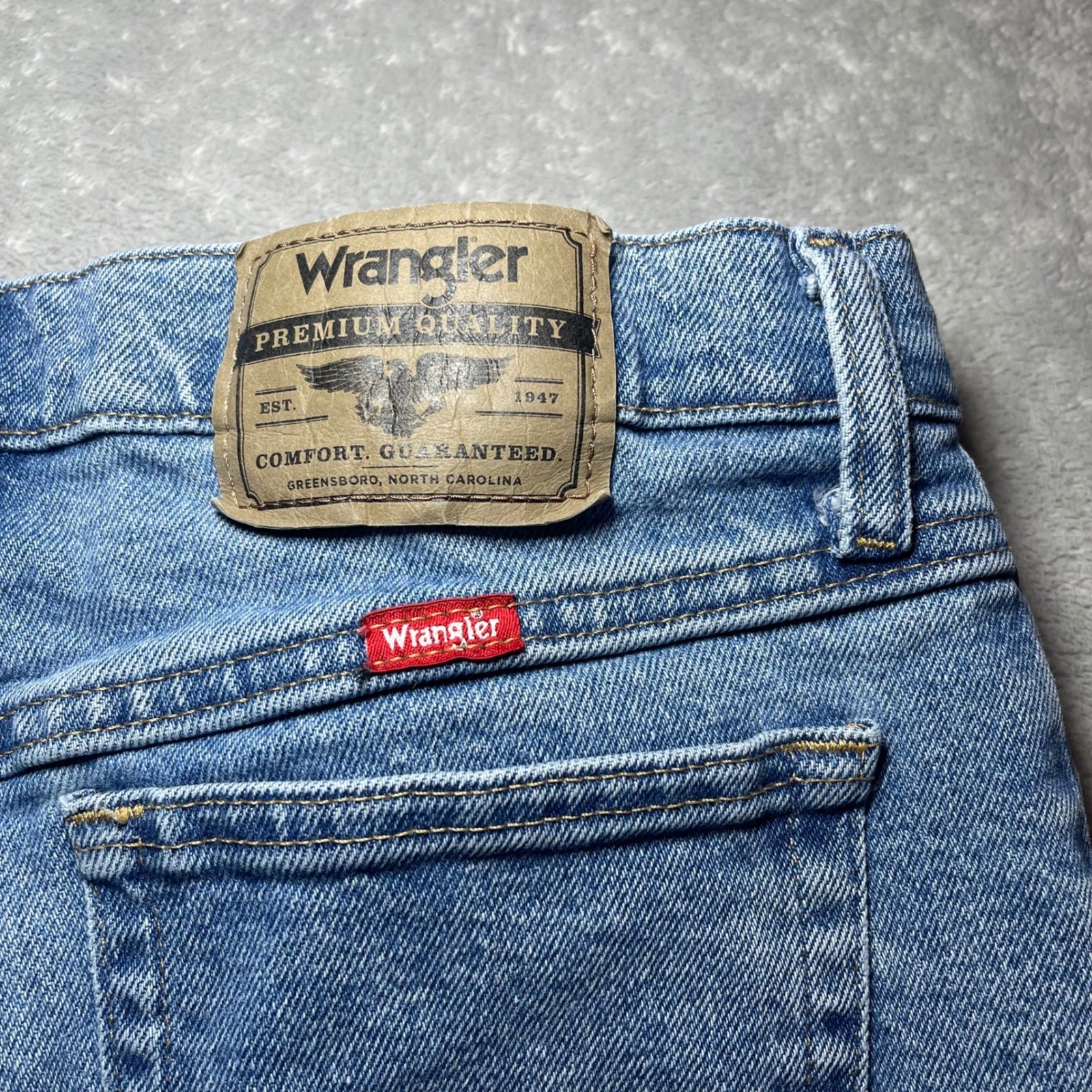 Wrangler Jeans Mens 29×30 Blue Light Wash Straight Leg Streetwear Western Y2K