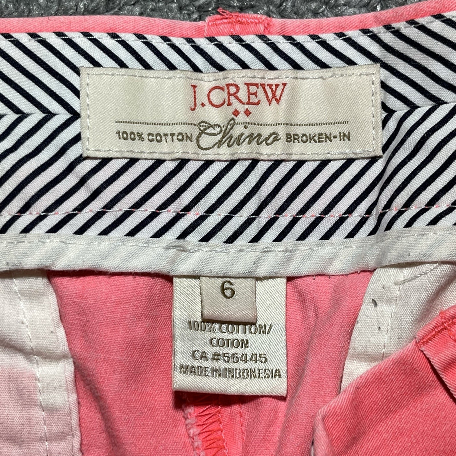 J Crew Broken In Shorts Womens Size 6 Pink Cotton Summer 5” Inseam