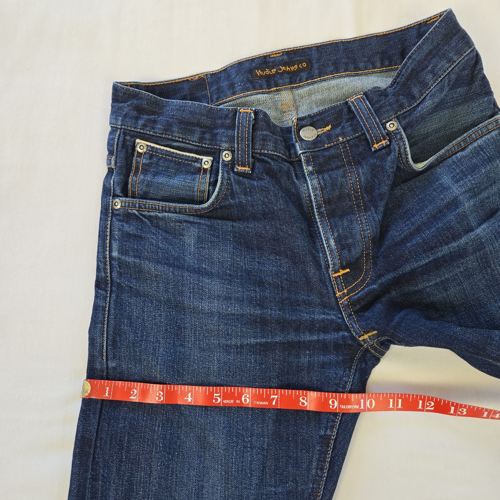 Nudie Jeans Grim Tim Dry Deep Selvage Men’s 30×34 (29×32) Slim Dark Wash Fade