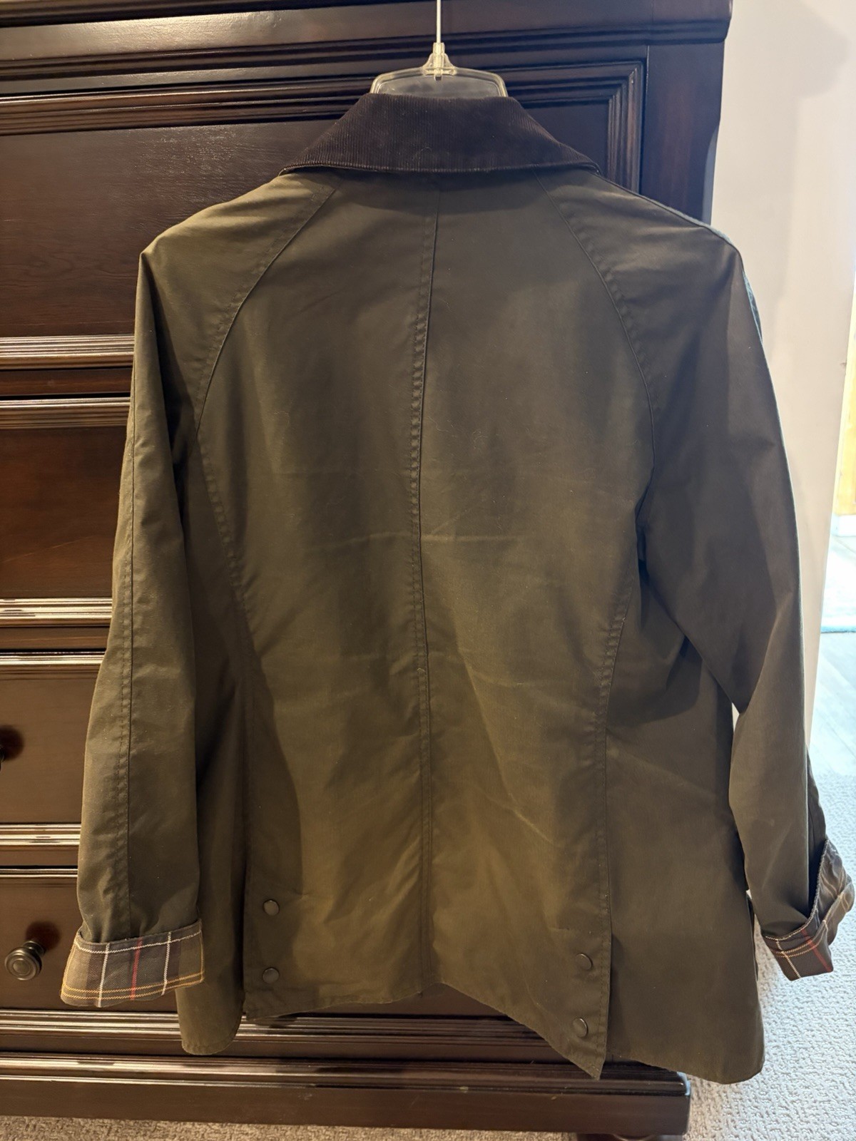 Barbour Women’s Classic Bedale Wax Jacket Olive Size US 6