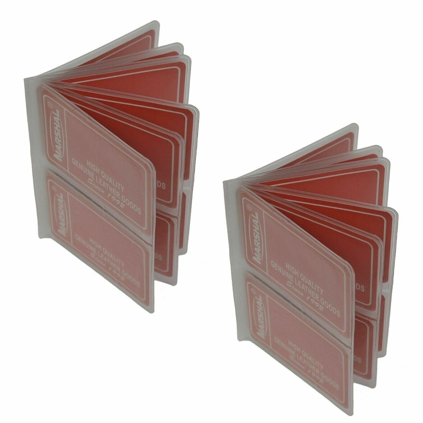 Set of 2 Heavy Duty Vinyl 6 Pages Hipster Mens Wallet Inserts New MADE IN USA