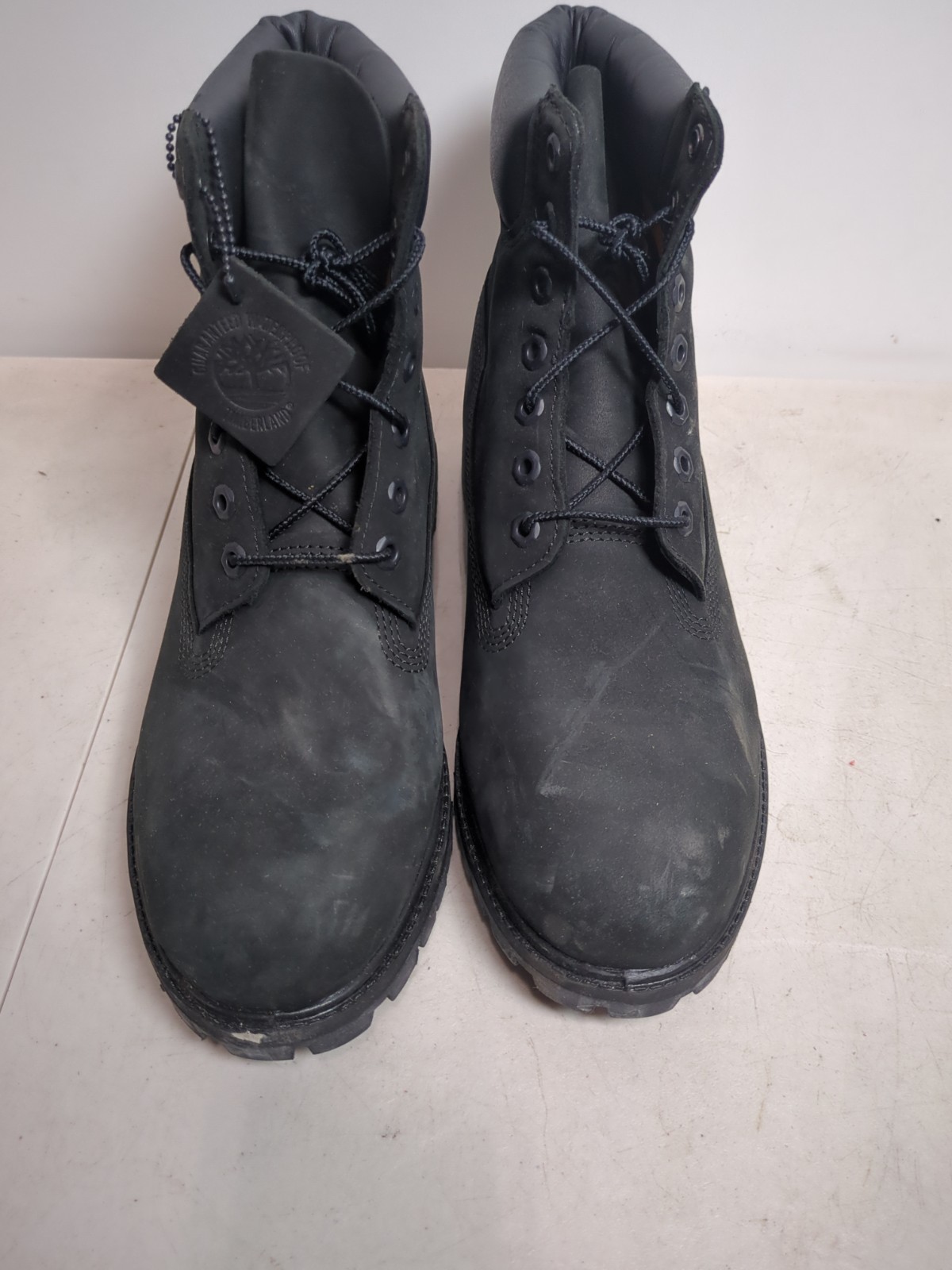 Timberland Mens Premium 6-Inch Waterproof Boot Black Nubuck 10073 Size 9.5