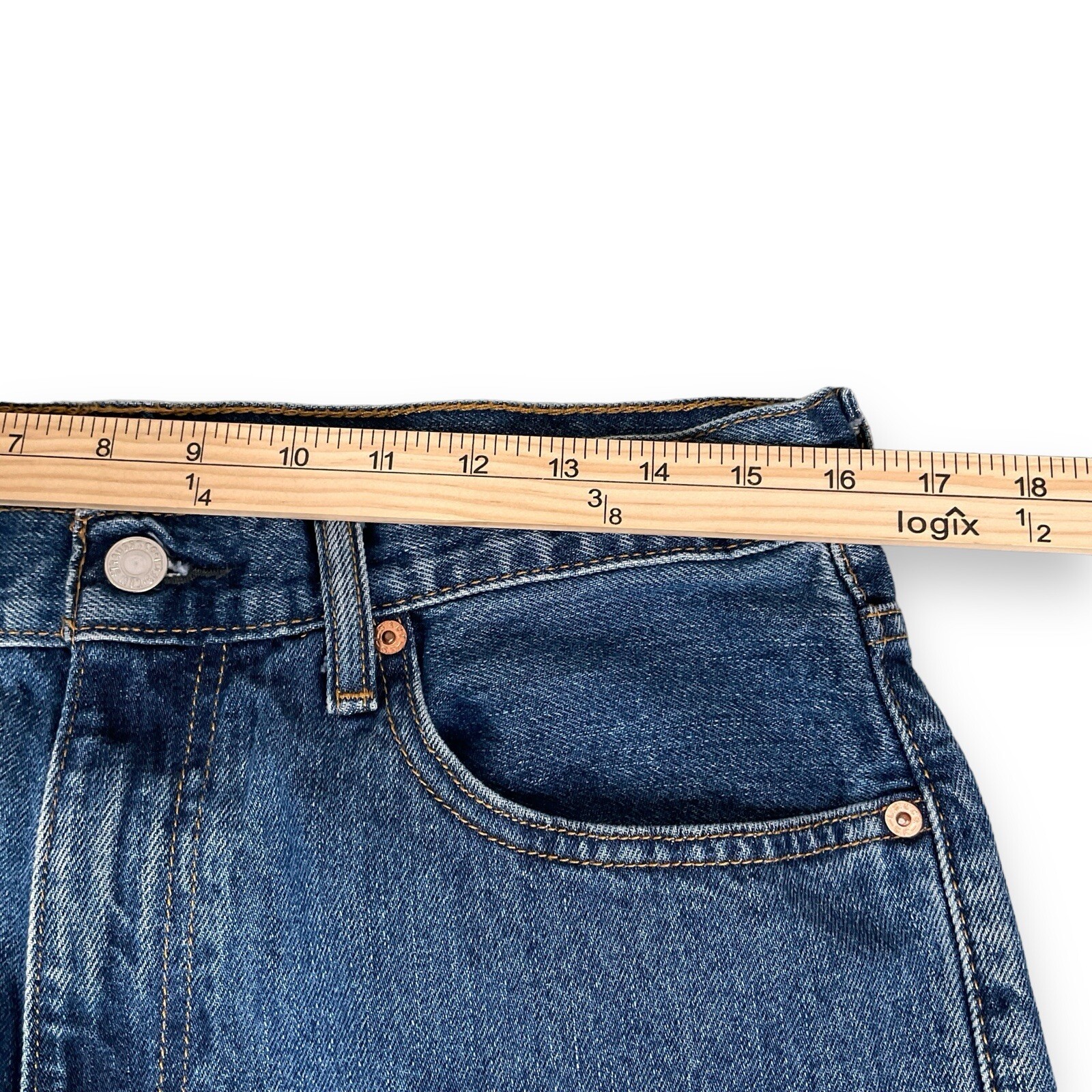 Levis Jeans Mens 34×34 (ACT 32×32.5) Blue Cotton Egypt Relaxed Fit EUC