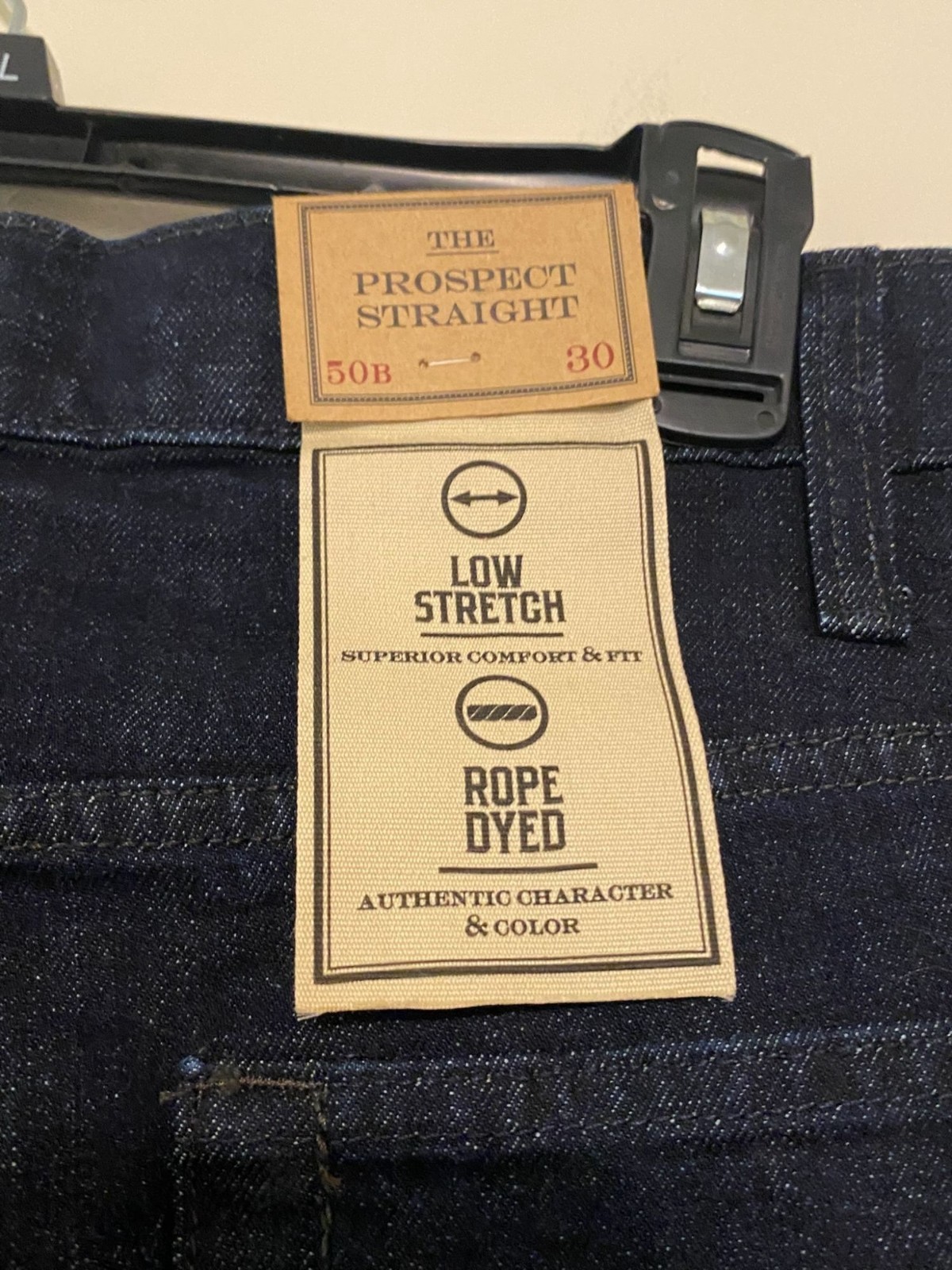 New NWT Polo Ralph Lauren Prospect Straight Leg Jeans Dark Wash 50×30 50″ Waist