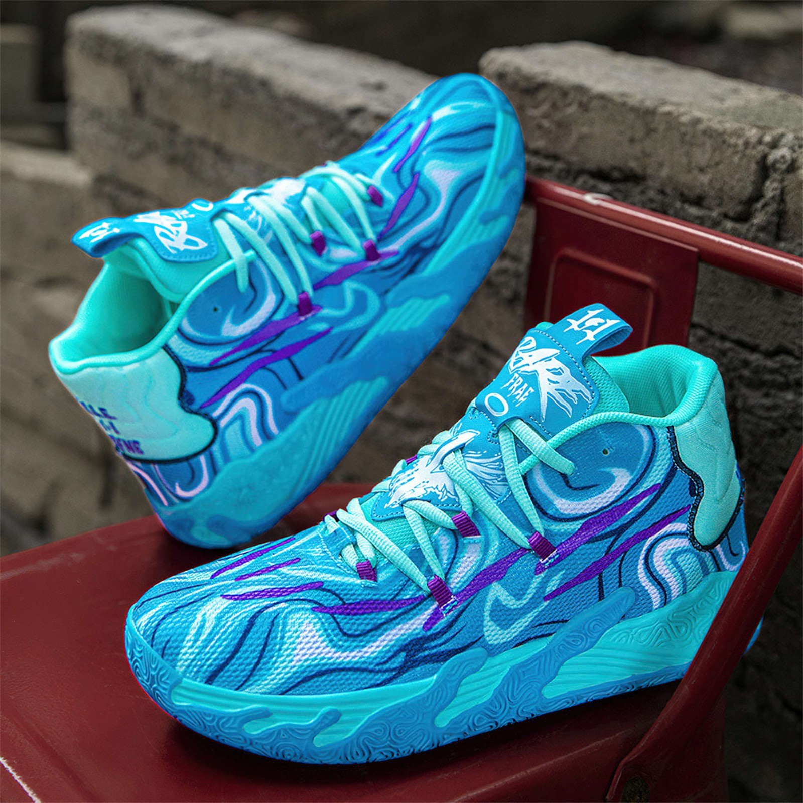 Basketball Shoes Breathable Non Slip Outdoor Mesh High Top Sneakers Comfortable