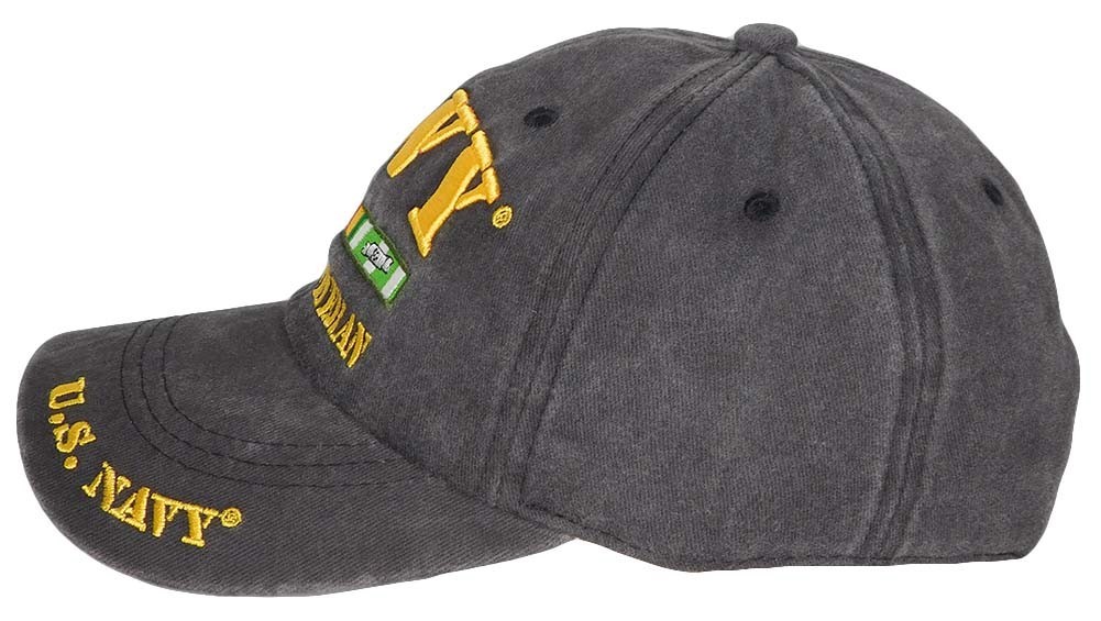 US Navy Vietnam Veteran Ribbon Grey Gray Cotton Embroidered Cap Hat – Licensed