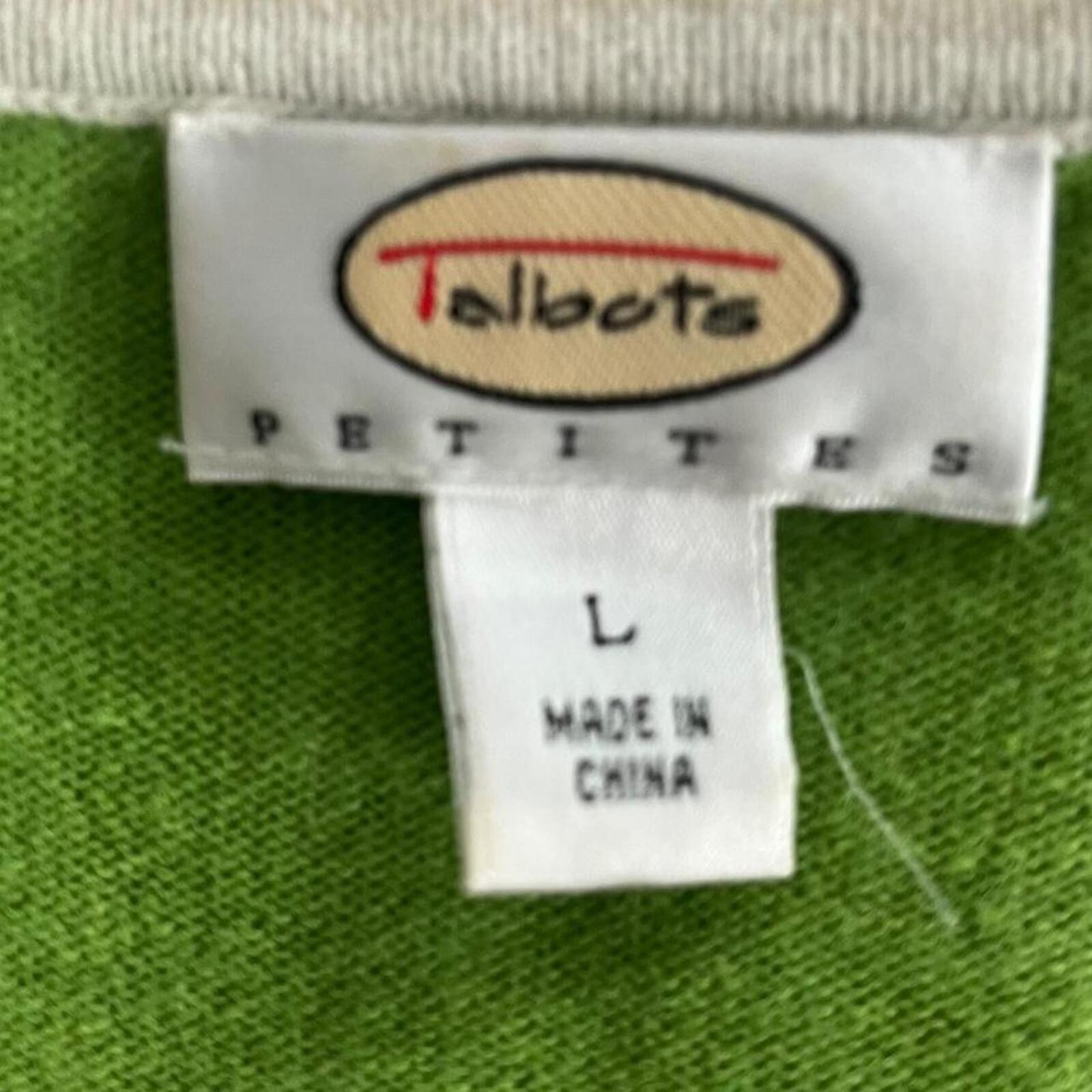 Talbots Vintage 90s Green Henley Sweater