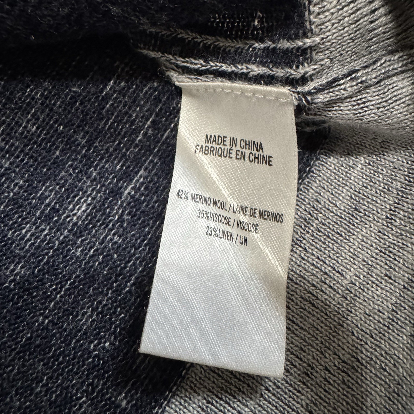 Theory Axion Rigelle Merino Wool Linen Blend Sweater Knitted Fabric Men’s XL