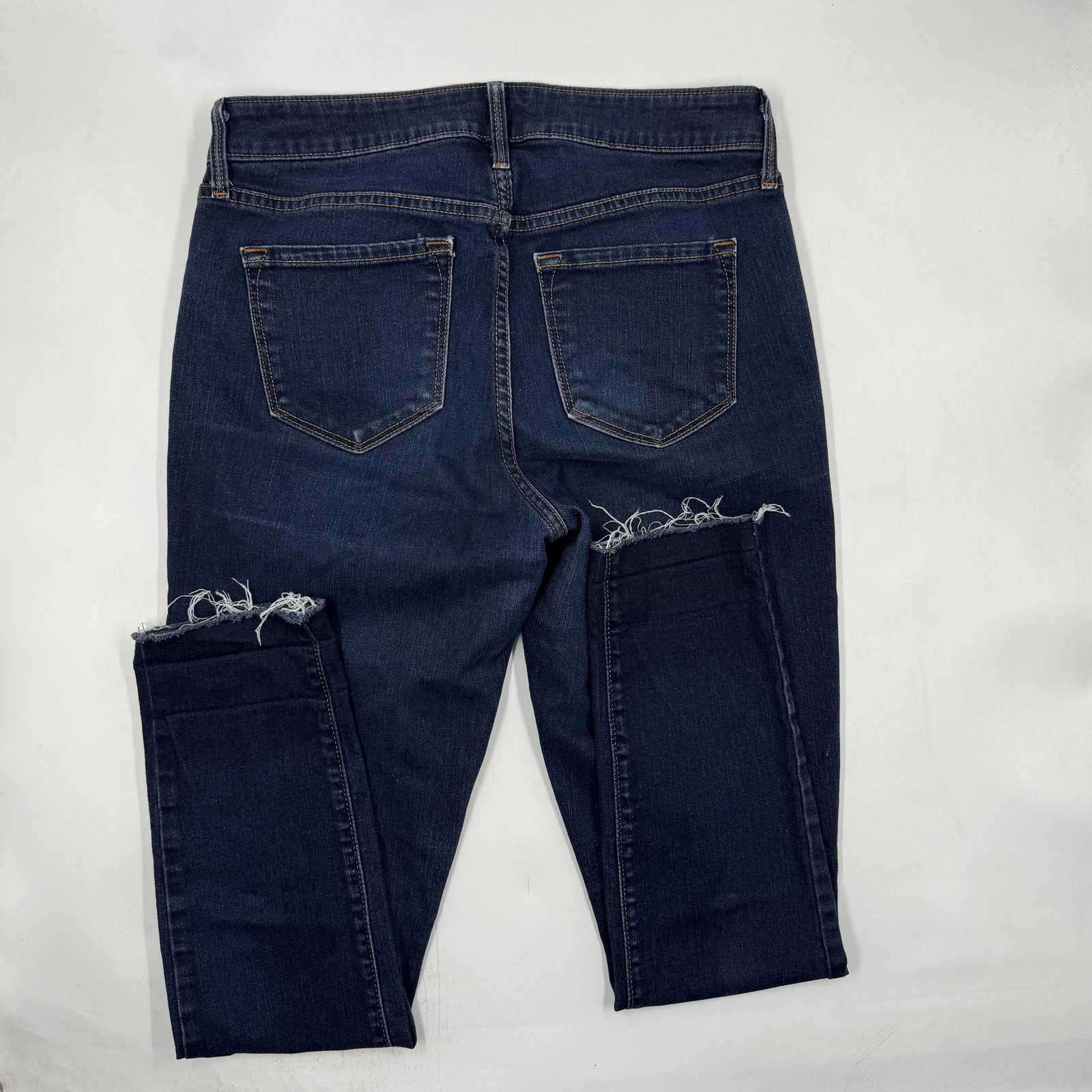 Old Navy Jeans Womens 6 L Blue Dark Wash Skinny Slim Distressed 5-Pocket