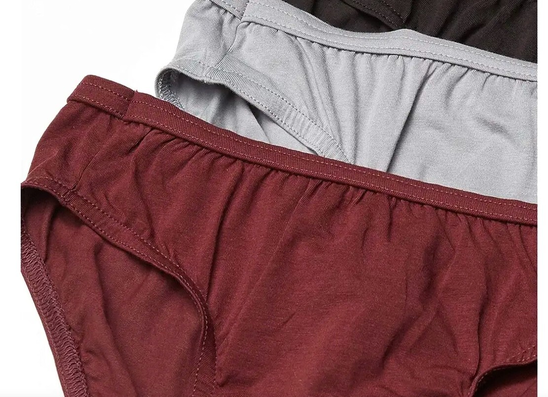 Men’s HANES 3 OR 6 Bikini Briefs Solid No Fly Premium Cotton Underwear