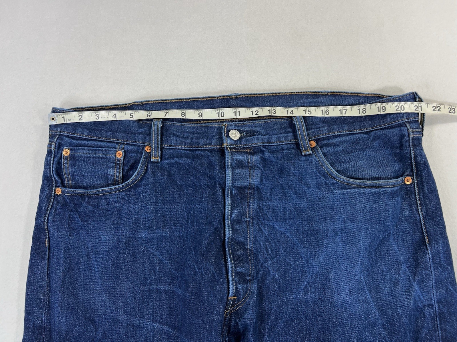 Levis 501 Denim Jeans Dark Blue 00501-0000 Mens Fitting Size 42×32 / Tag 42×34