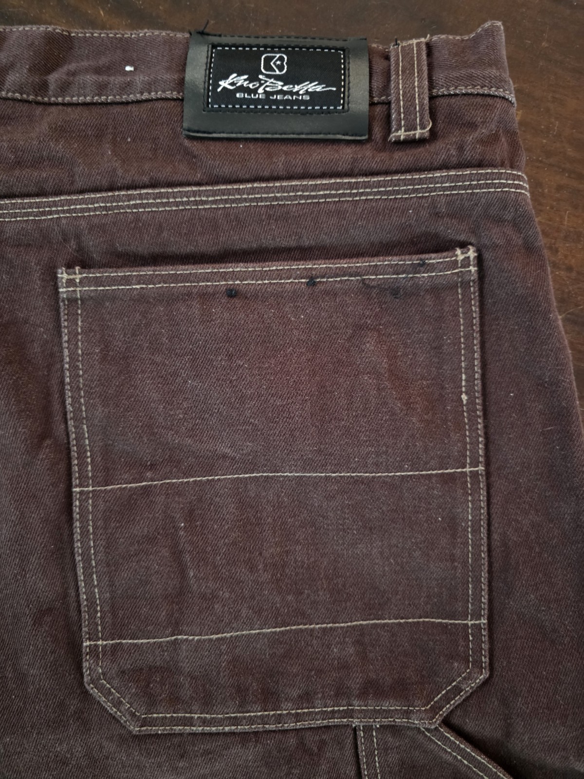 VTG KNO Betta Blue Jeans USA Shorts Y2K Denim 100% Cotton Brown Men’s Size 44