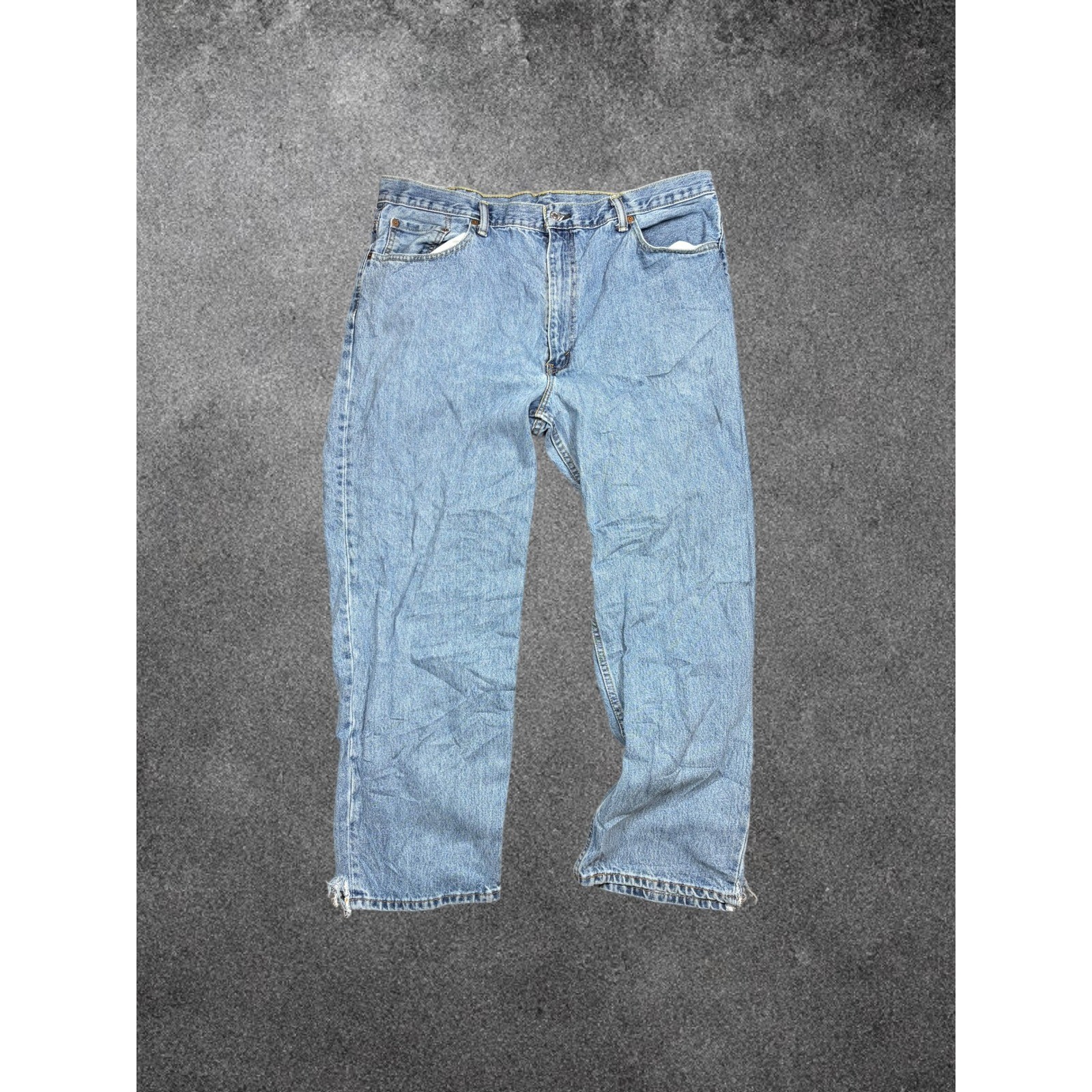 Levis 550 Relaxed Fit Tapered Leg Light Wash Blue Jeans Mens 42×30 00550-4886